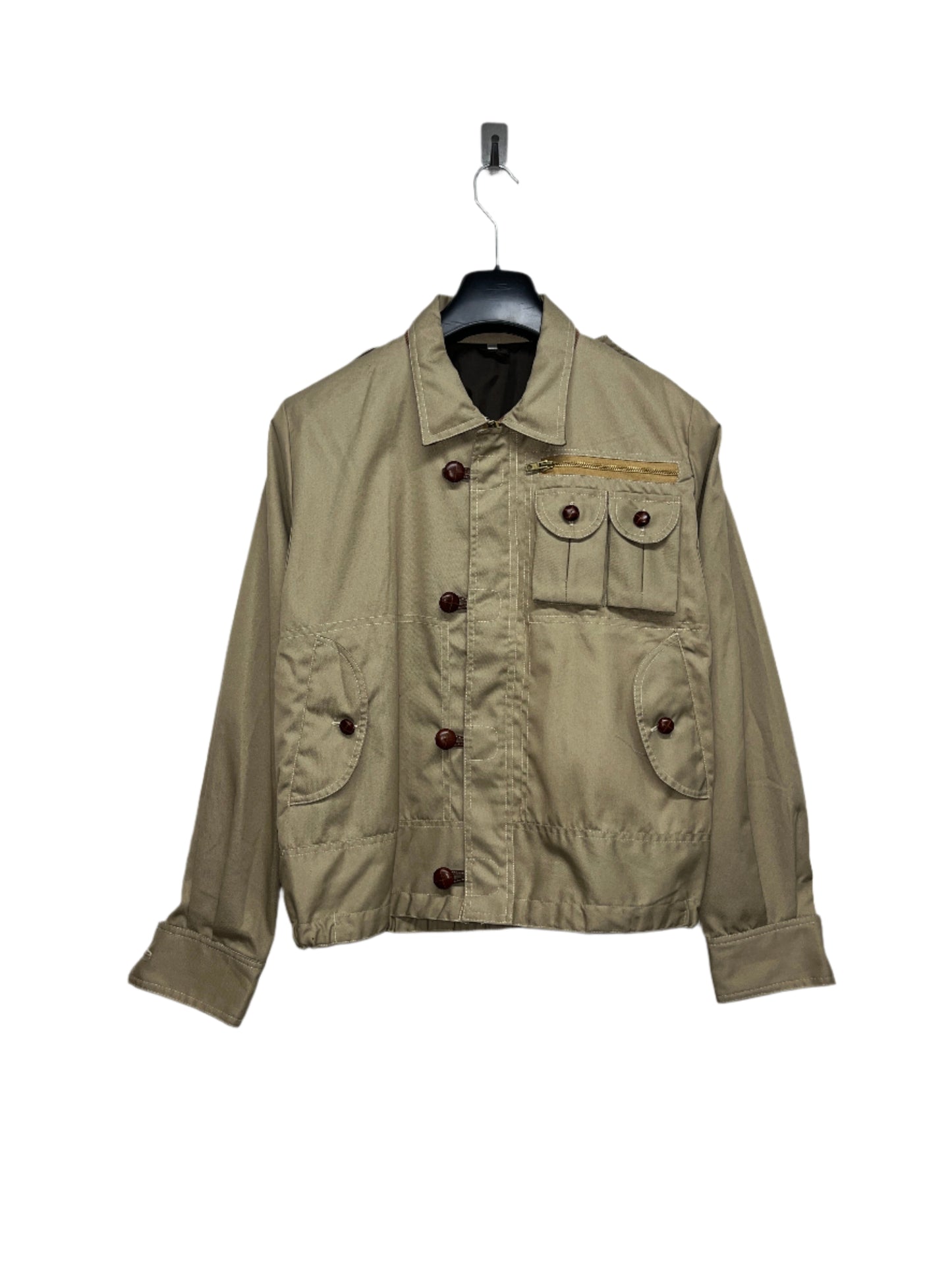 VINTAGE military cargo trucker jacket (S/M)