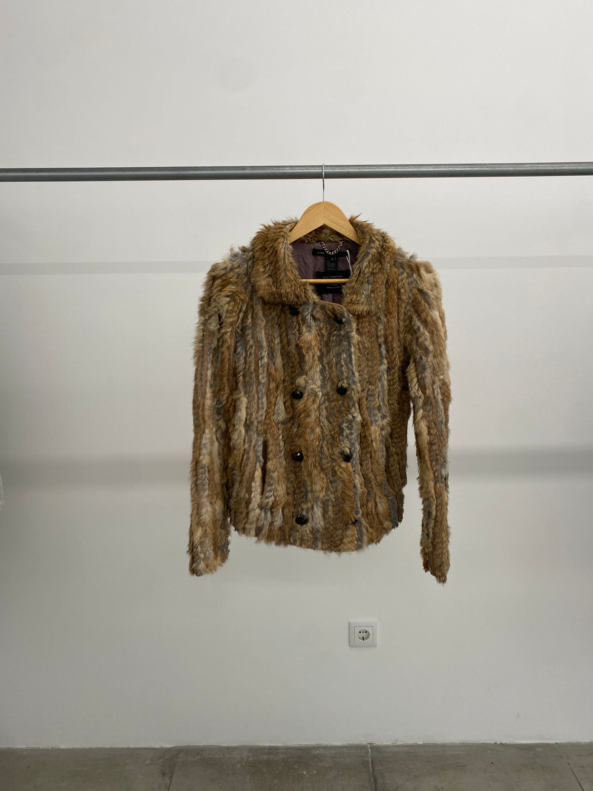Marc by Marc Jacobs Fall/Winter 2012 brown rabbit fur jacket (S)