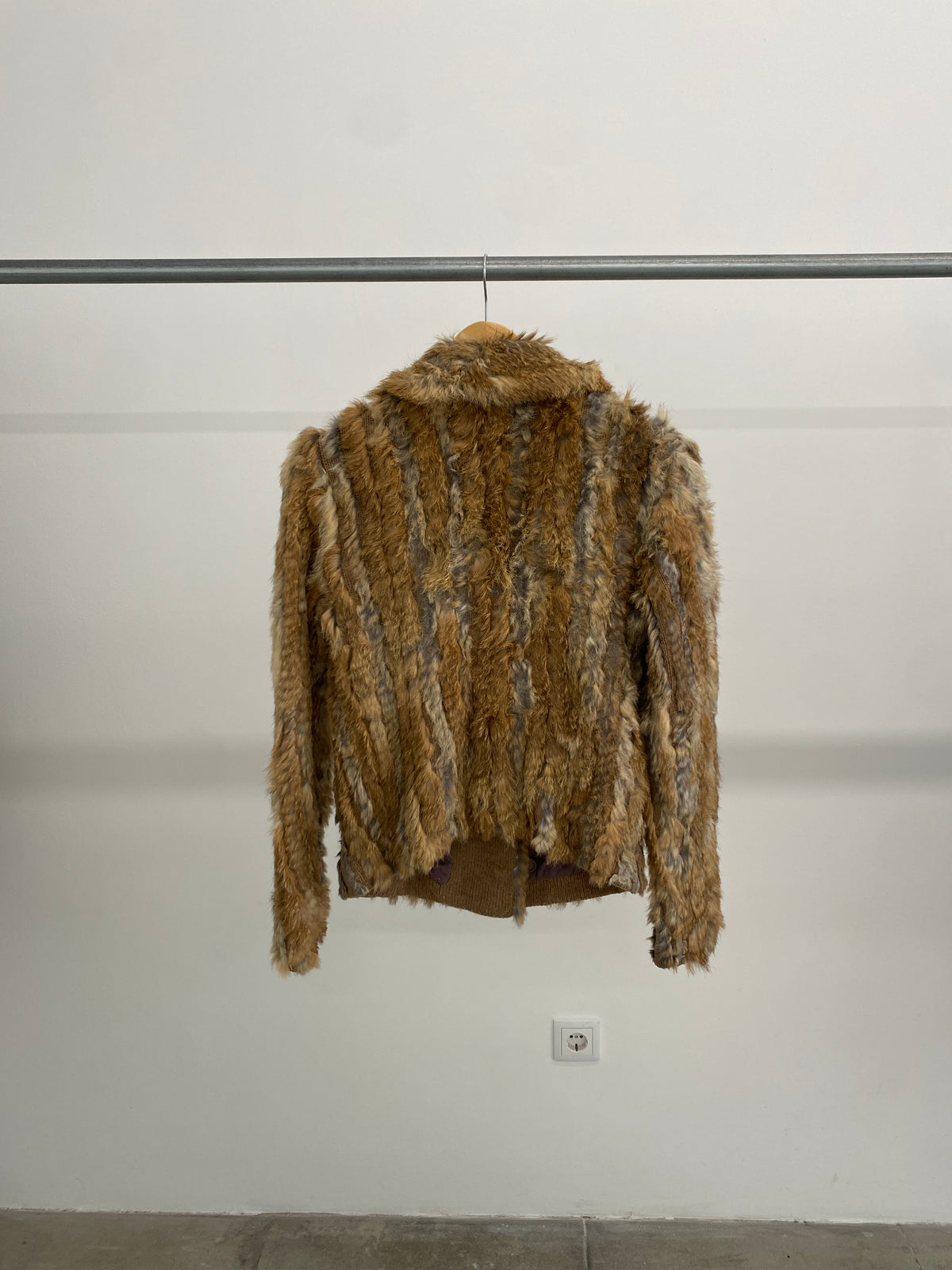 Marc by Marc Jacobs Fall/Winter 2012 brown rabbit fur jacket (S)