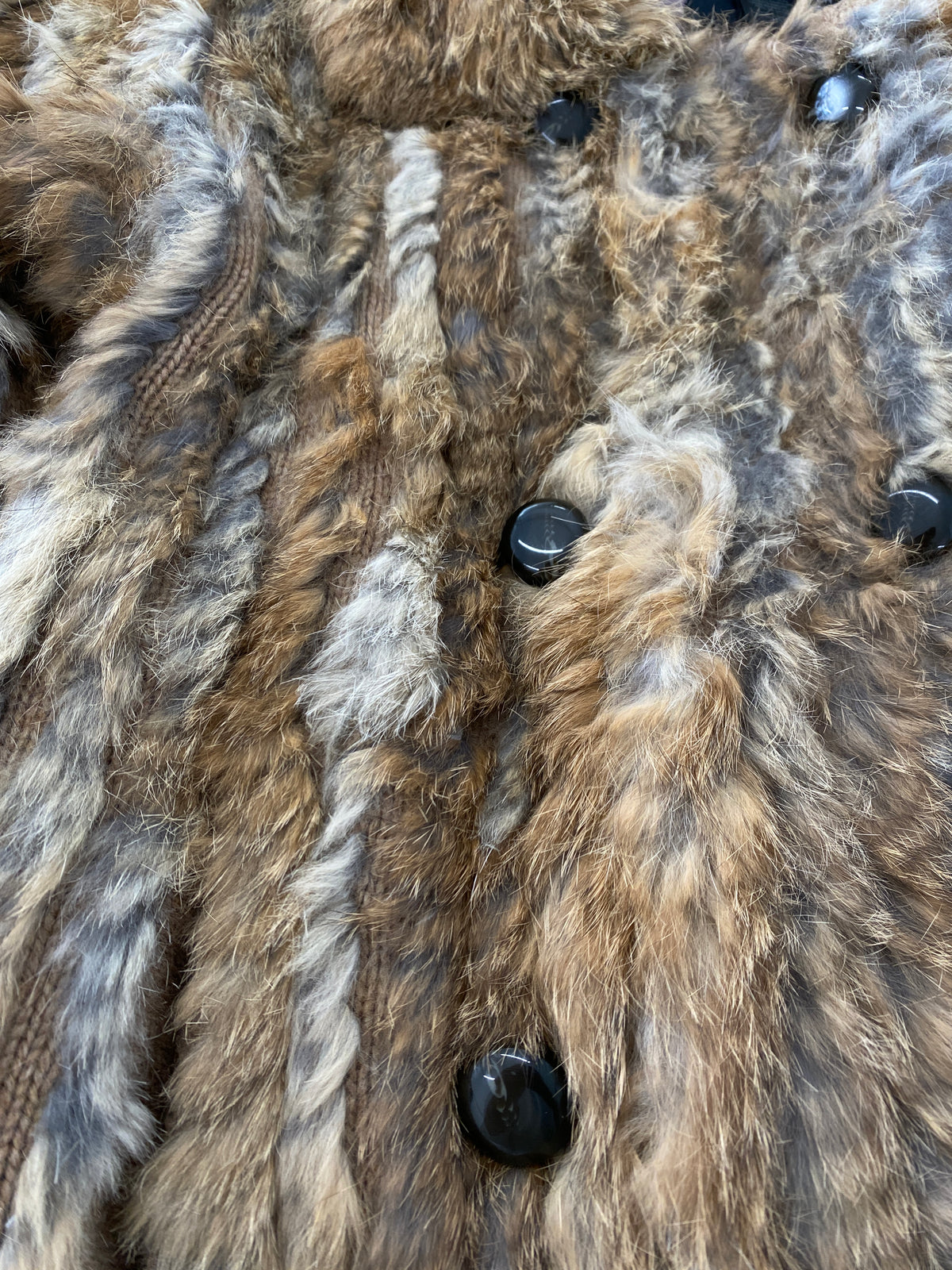 Marc by Marc Jacobs Fall/Winter 2012 brown rabbit fur jacket (S)