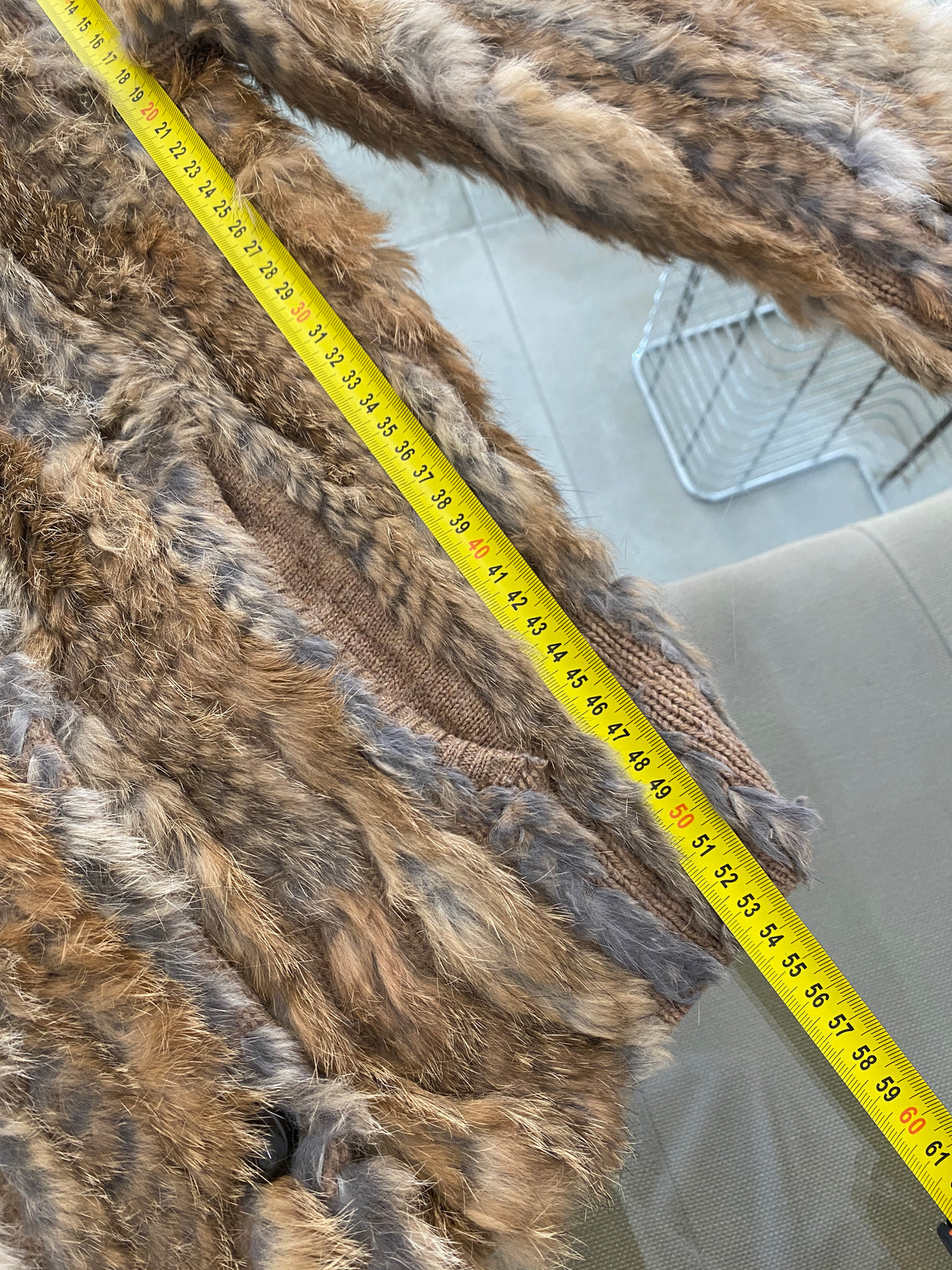 Marc by Marc Jacobs Fall/Winter 2012 brown rabbit fur jacket (S)