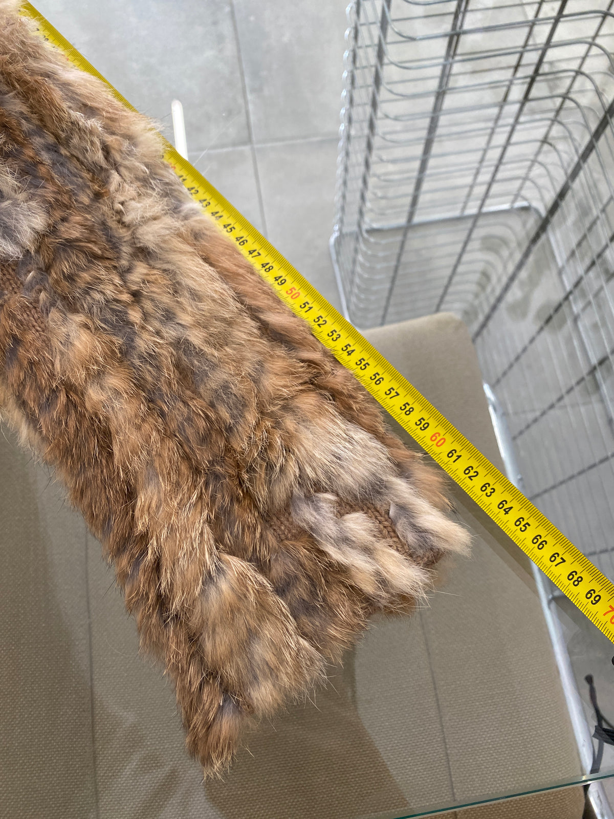 Marc by Marc Jacobs Fall/Winter 2012 brown rabbit fur jacket (S)