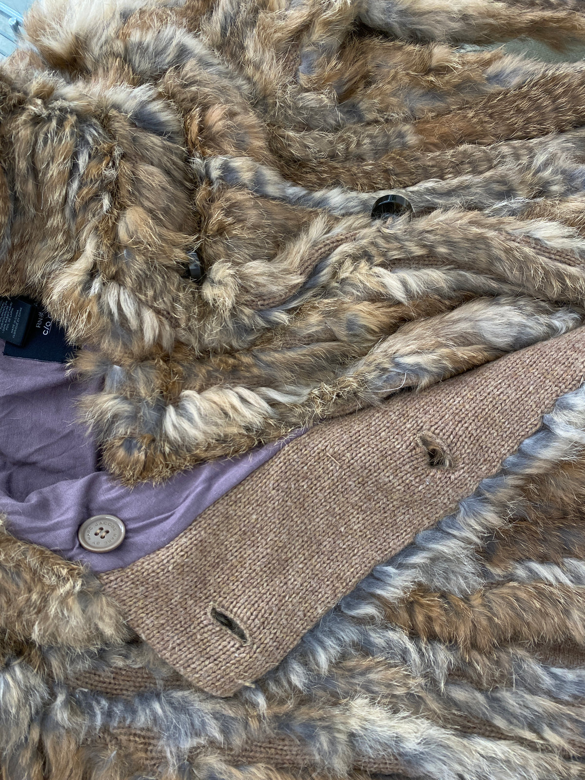 Marc by Marc Jacobs Fall/Winter 2012 brown rabbit fur jacket (S)