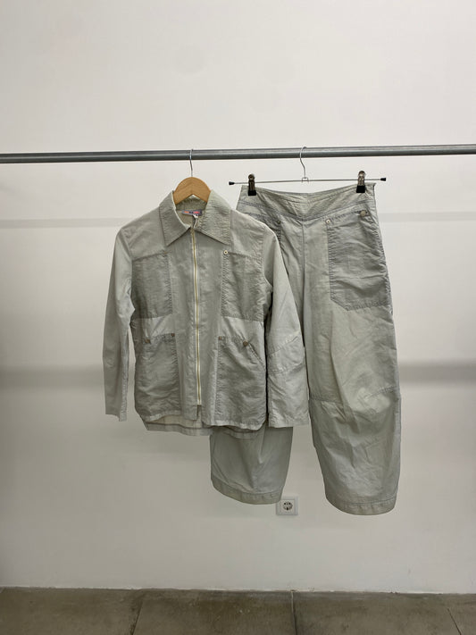 Vintage grey jacket and pants set (M)