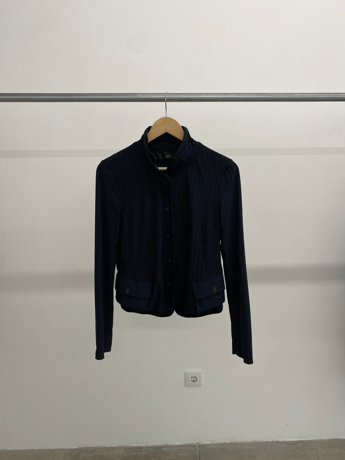 Marithé François Girbaud stripped navy jacket (M)