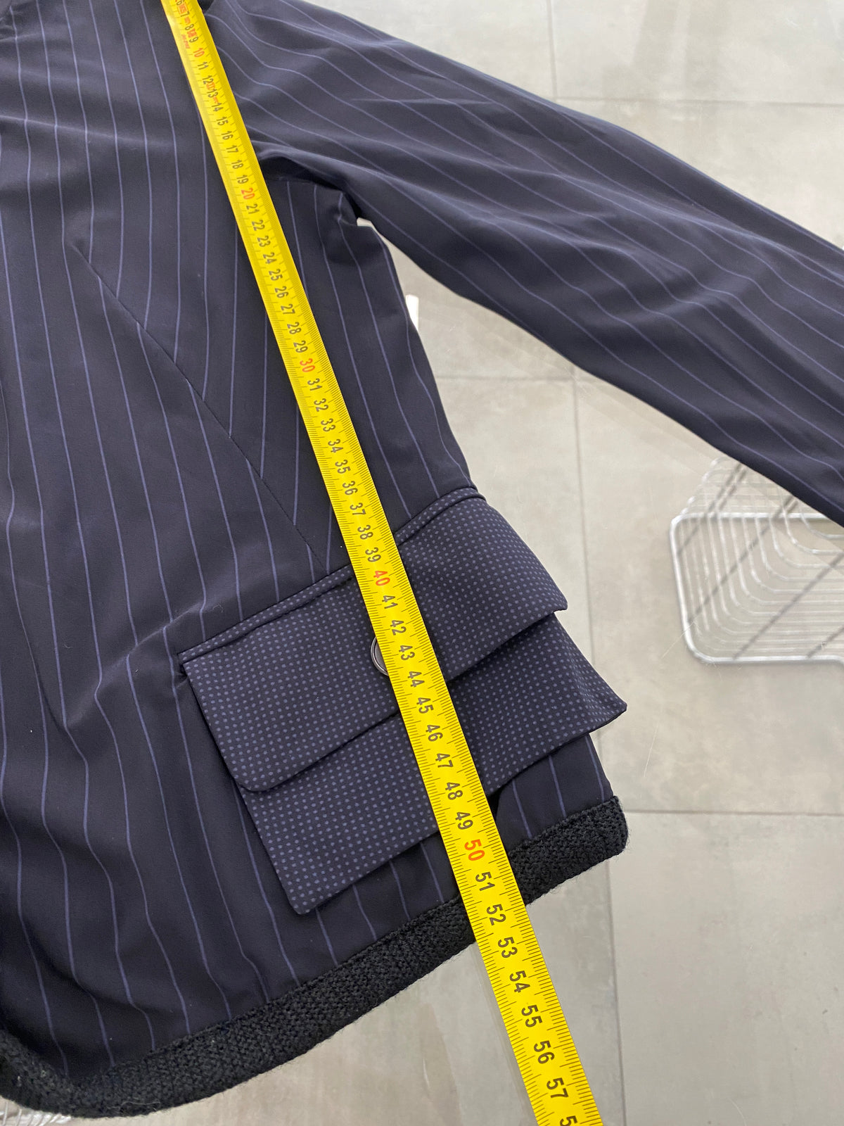 Marithé François Girbaud stripped navy jacket (M)