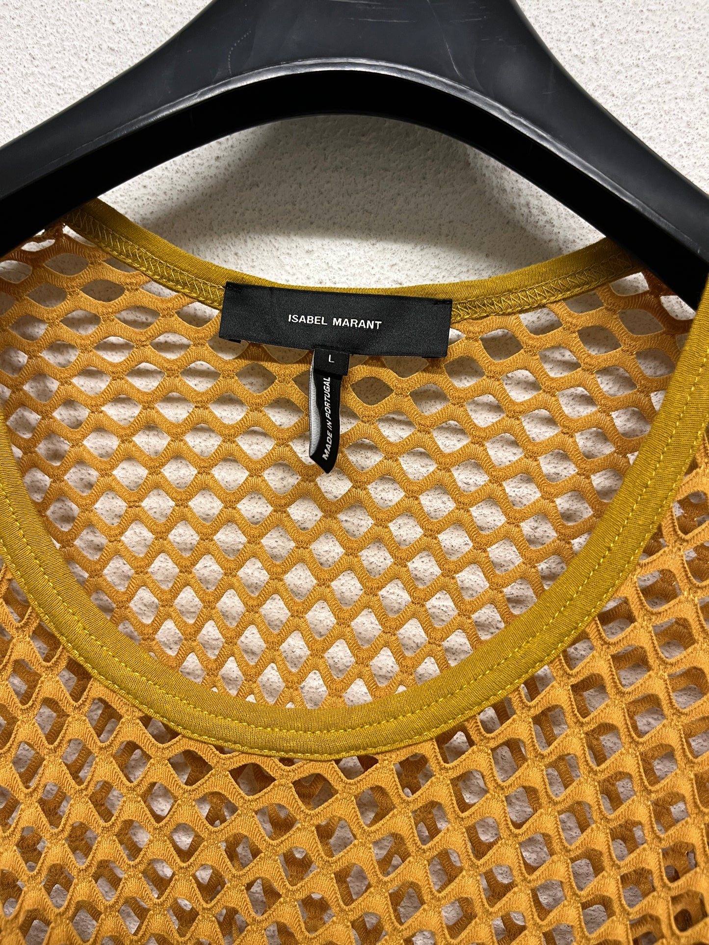 ISABEL MARANT net mustard dress (L)