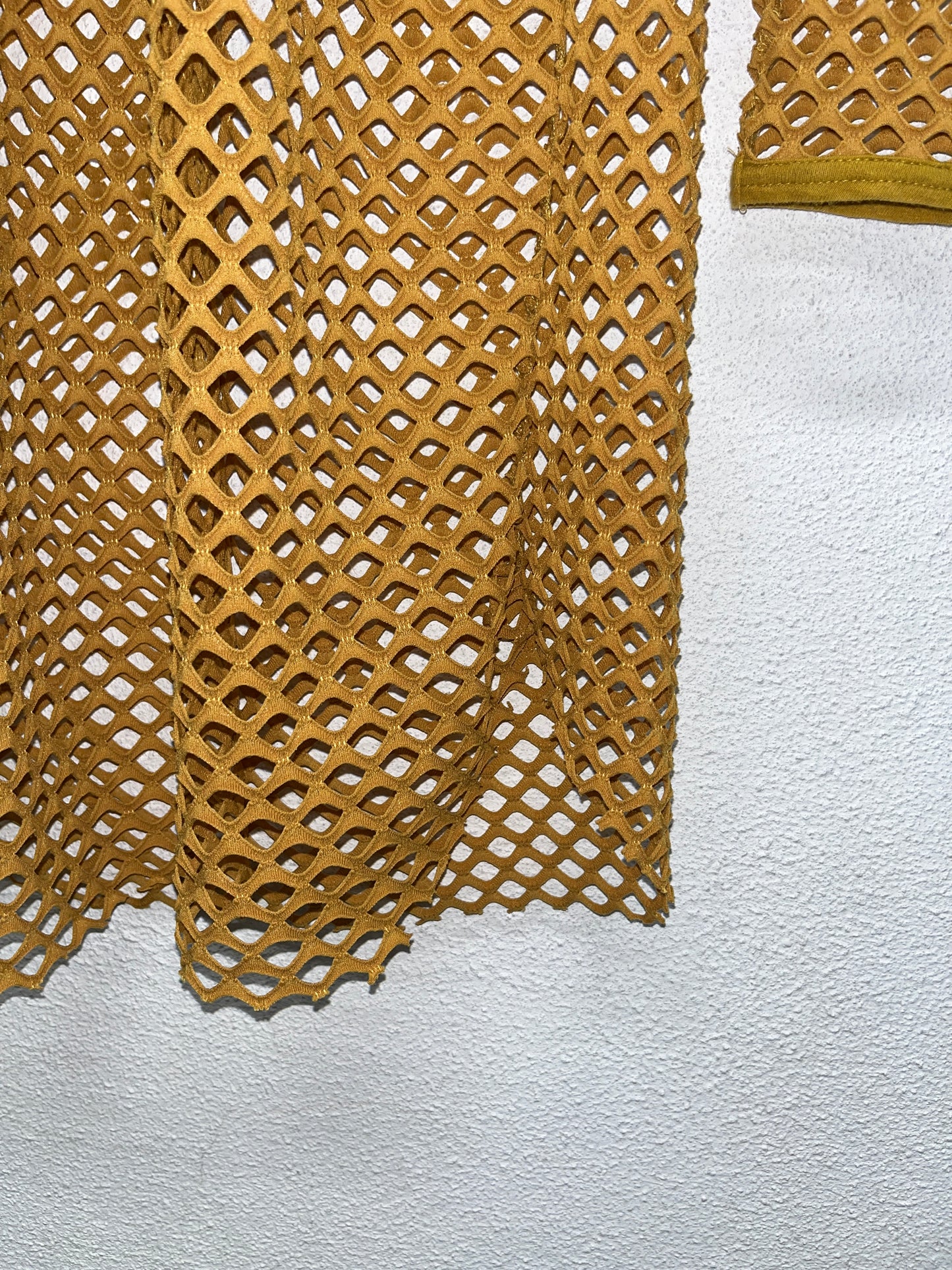 ISABEL MARANT net mustard dress (L)