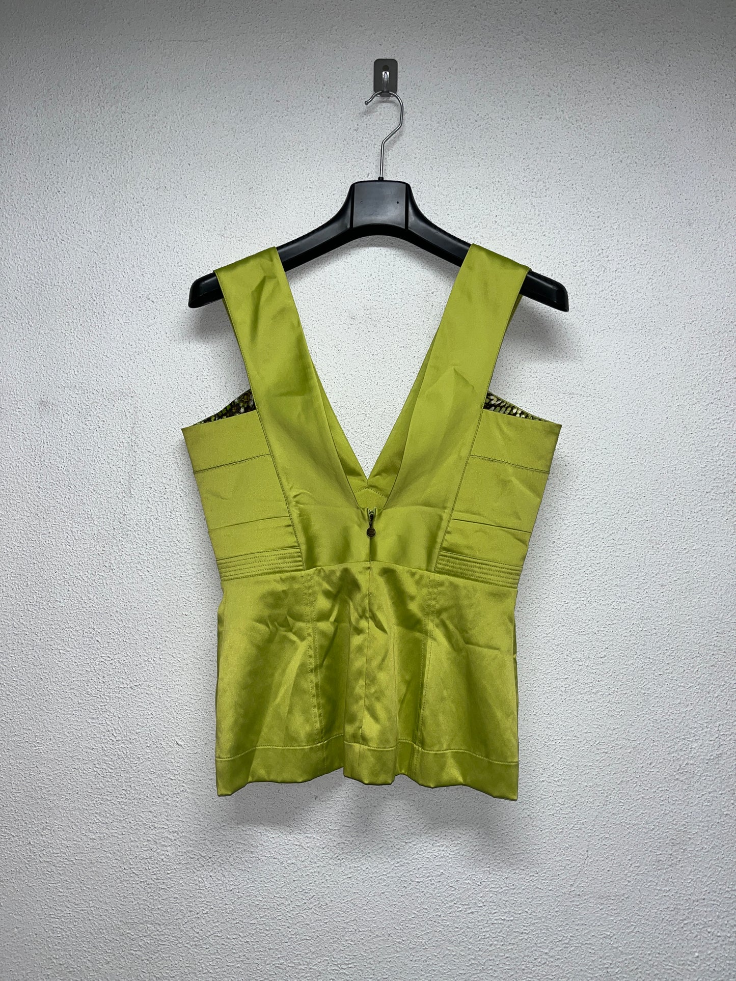 ROBERTO CAVALLI green sleeveless top (L)