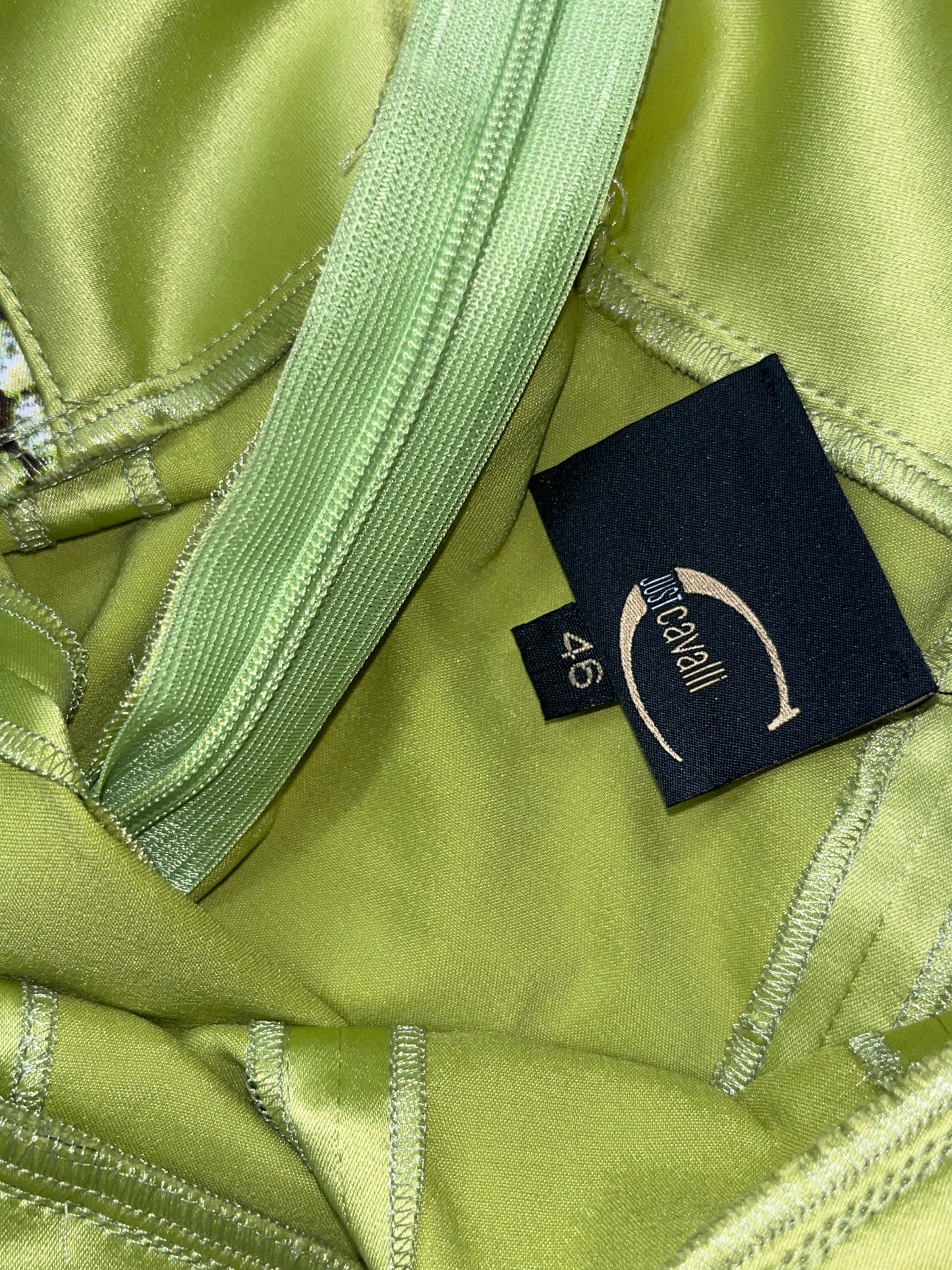 ROBERTO CAVALLI green sleeveless top (L)