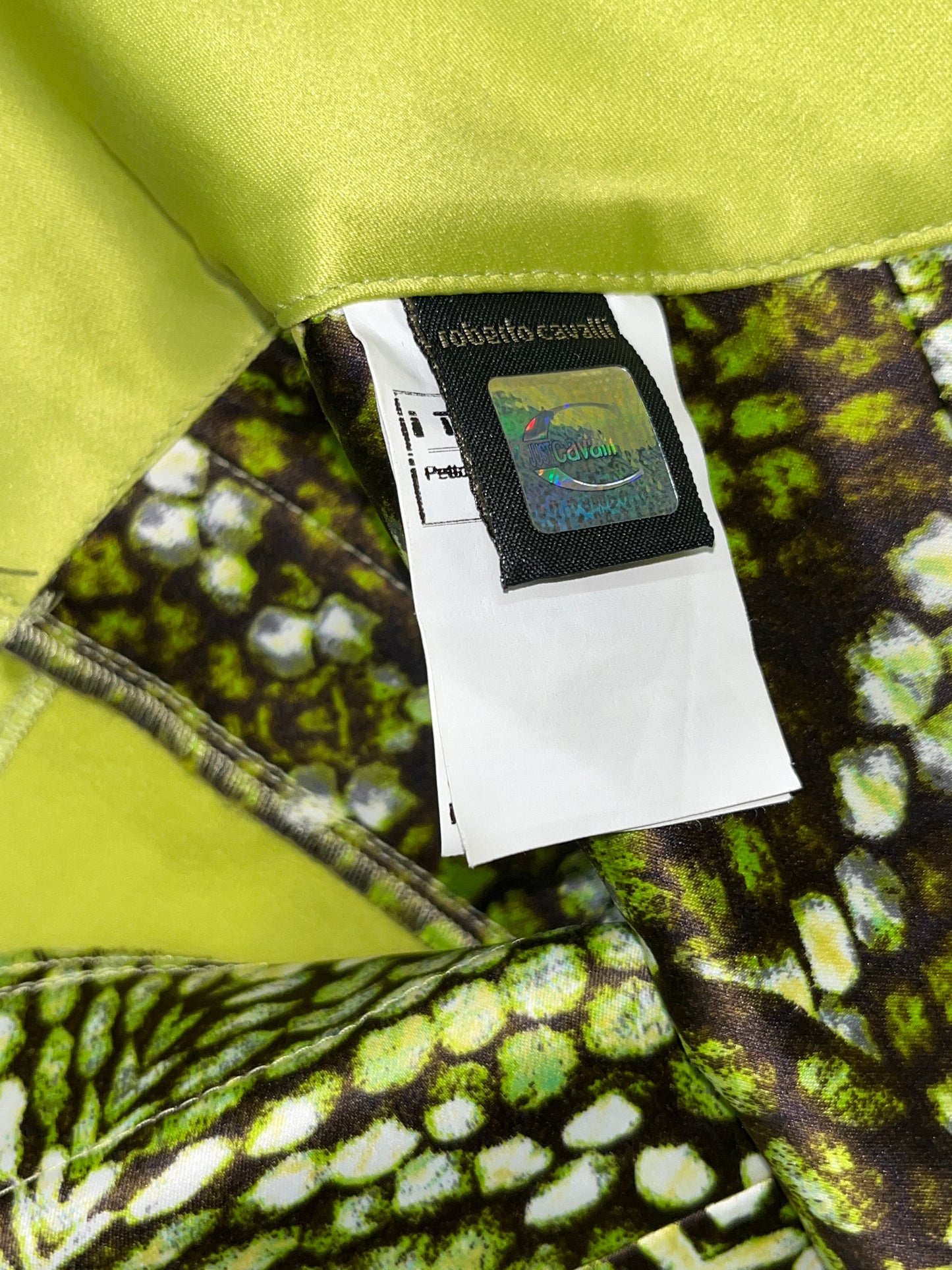 ROBERTO CAVALLI green sleeveless top (L)