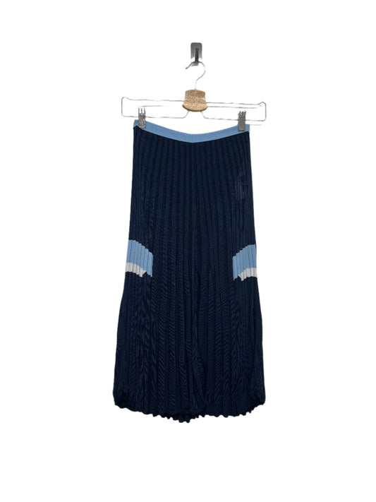 VERSACE pleated navy skirt (XS)