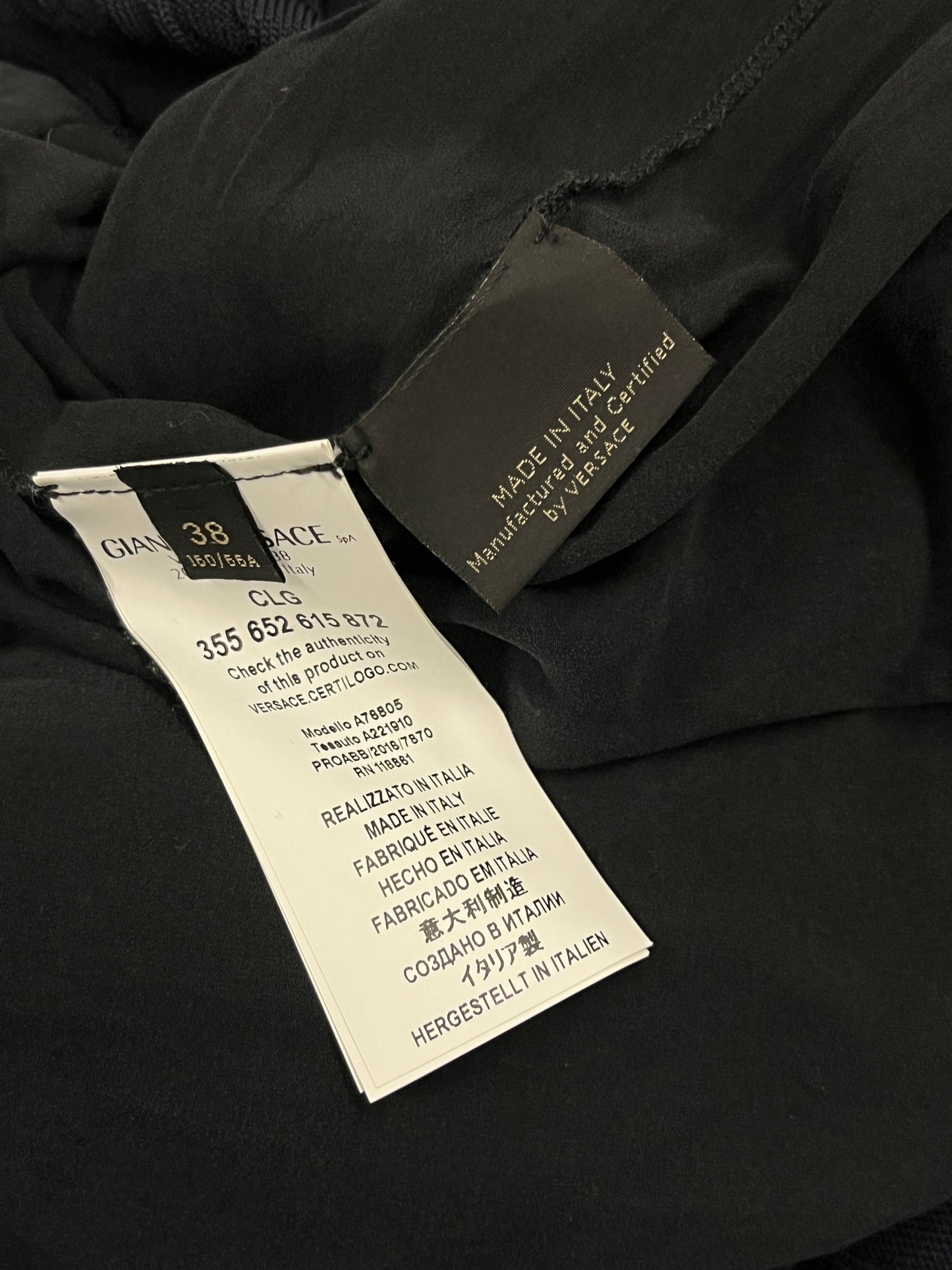 VERSACE pleated navy skirt (XS)