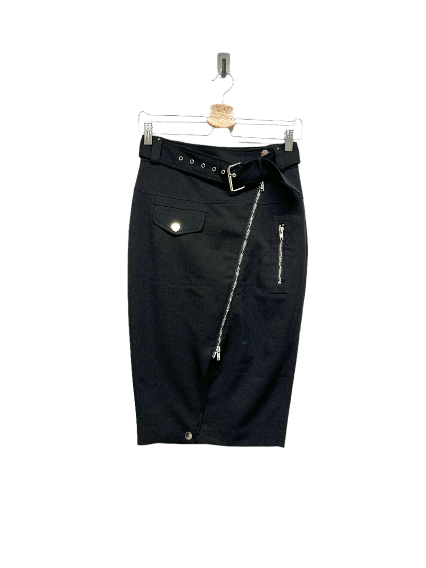 JEAN PAUL GAULTIER belted cargo pencil skirt (XS/S)