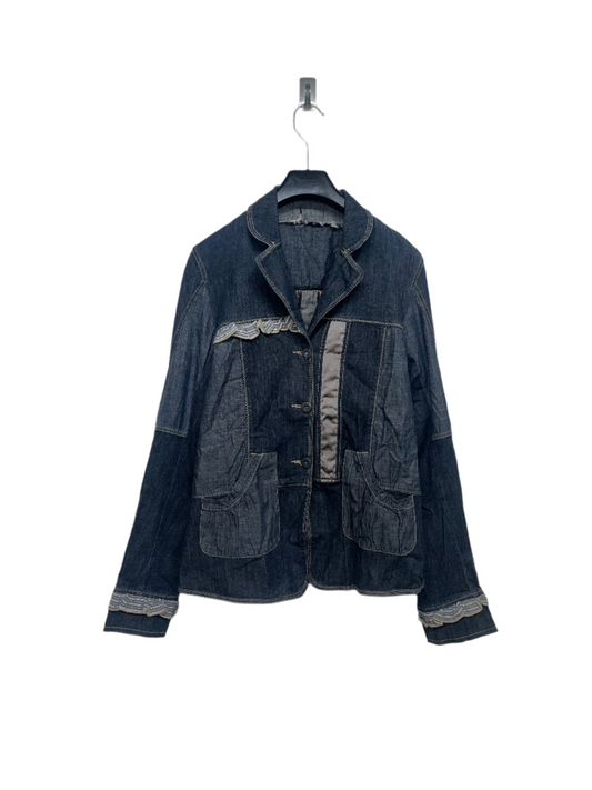 VINTAGE patch-work denim jacket (M)