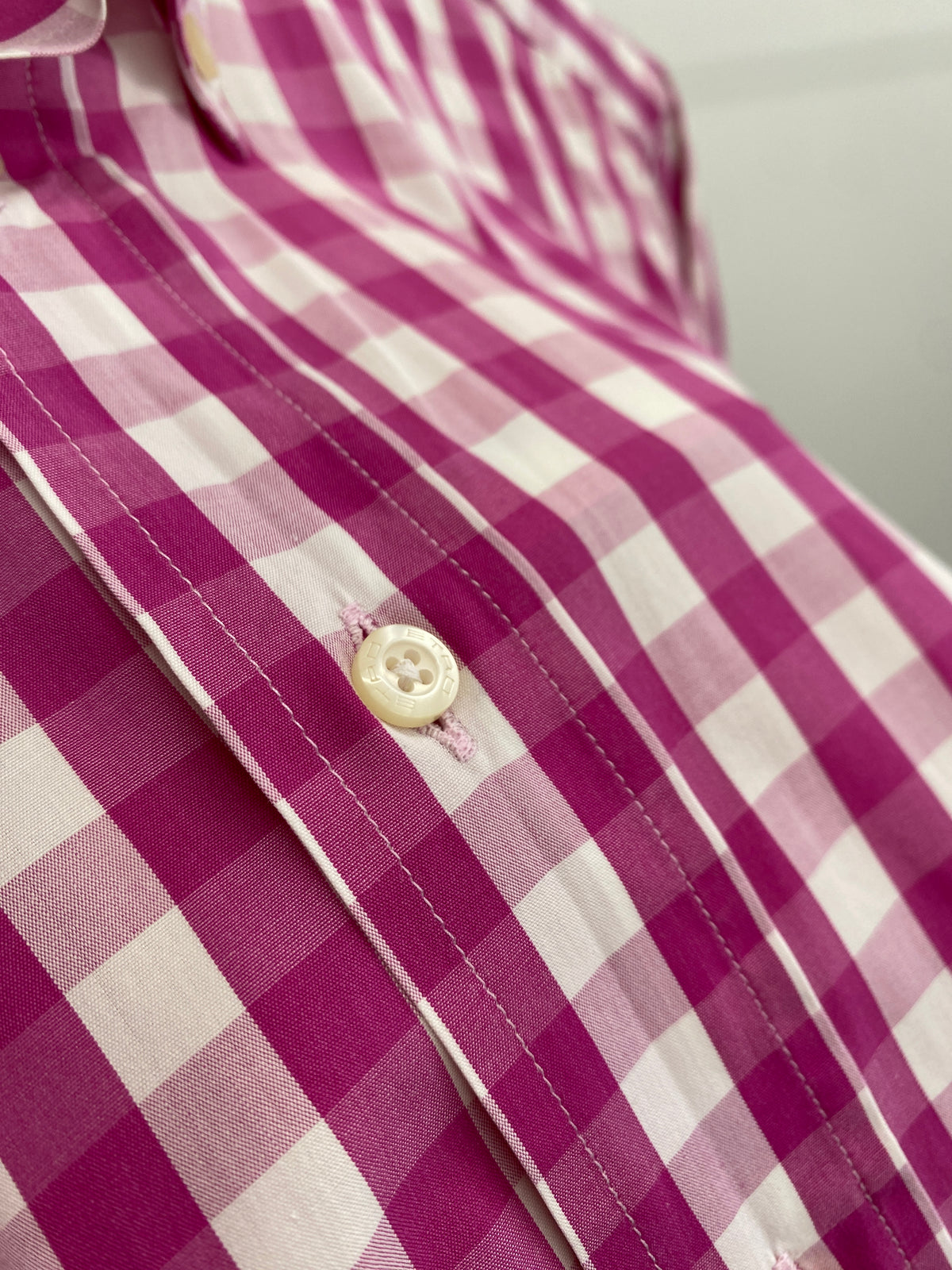 Etro pink check pattern cotton shirt (39)