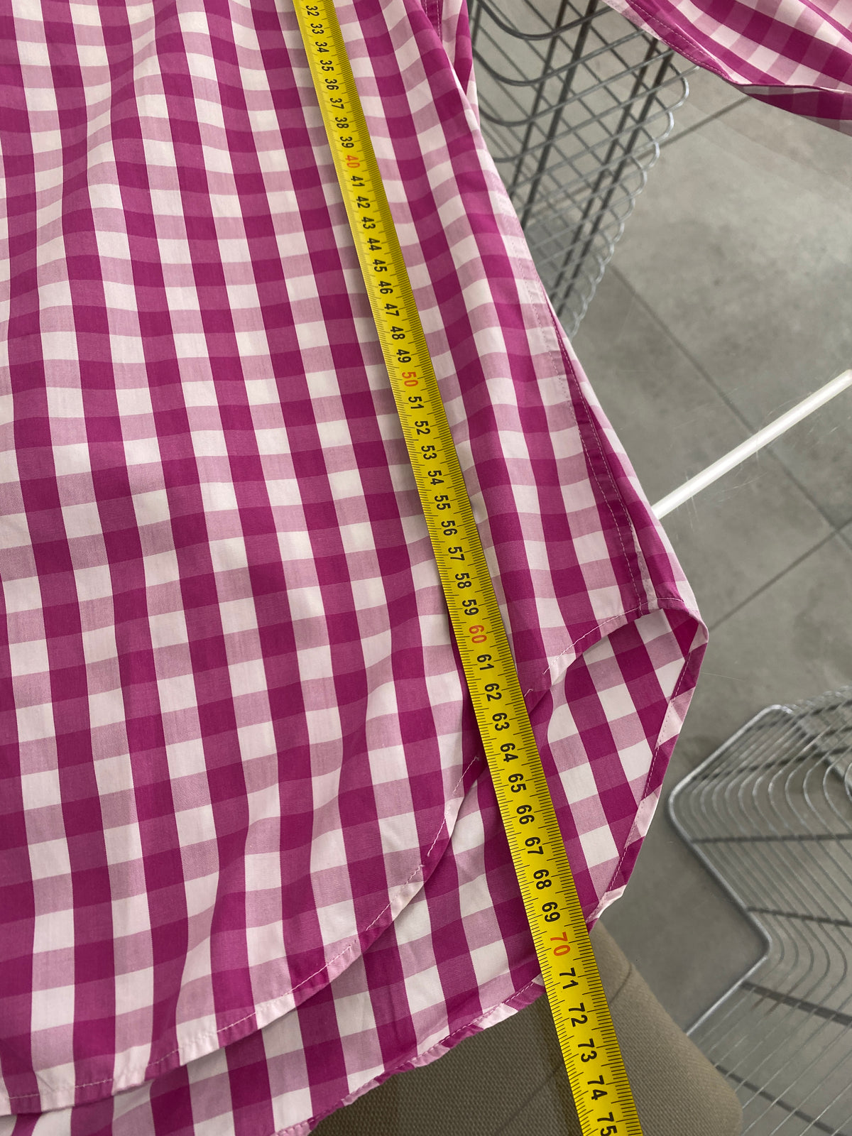 Etro pink check pattern cotton shirt (39)
