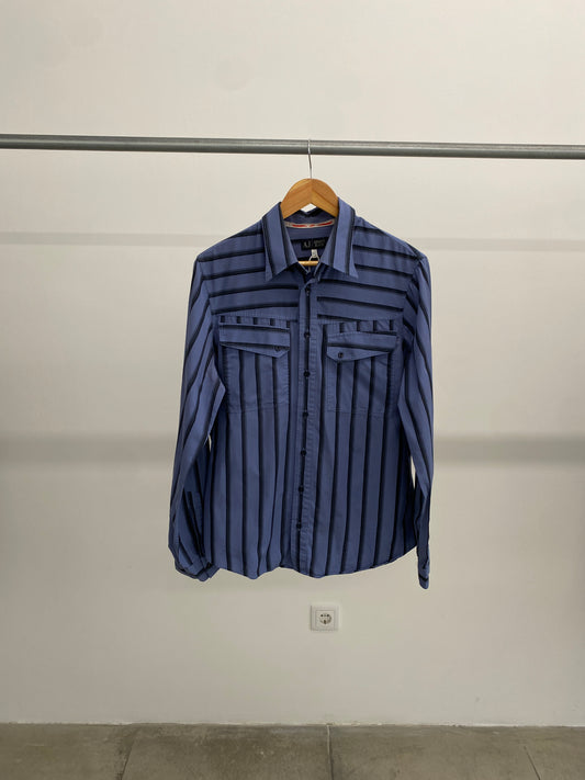 Armani Jeans blue stripped shirt (M)