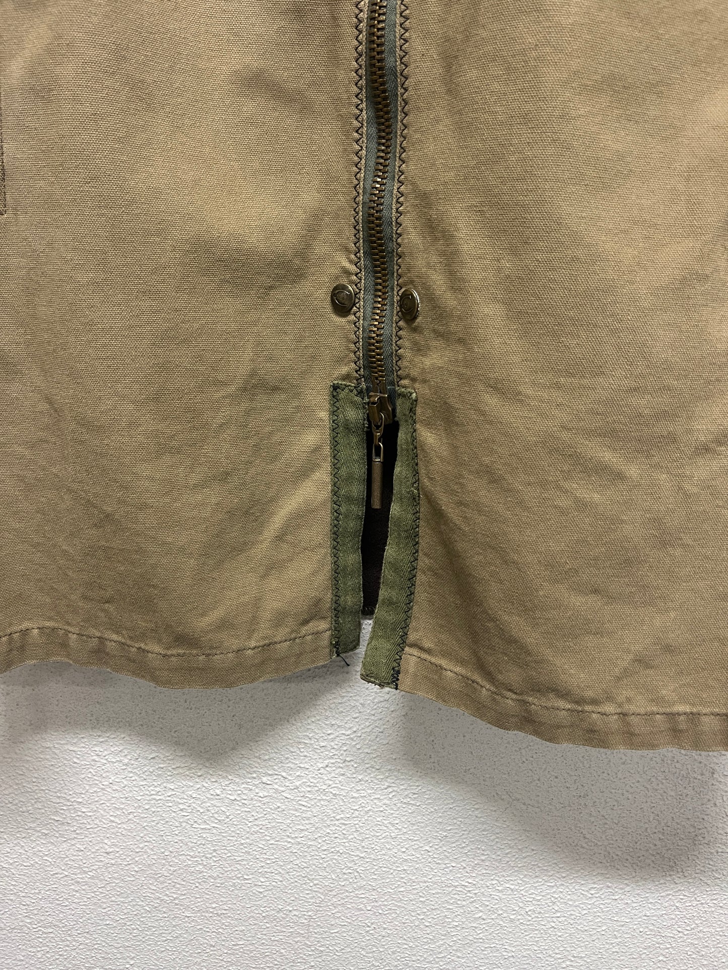 ROBERTO CAVALLI khaki military cargo belted coat (M)