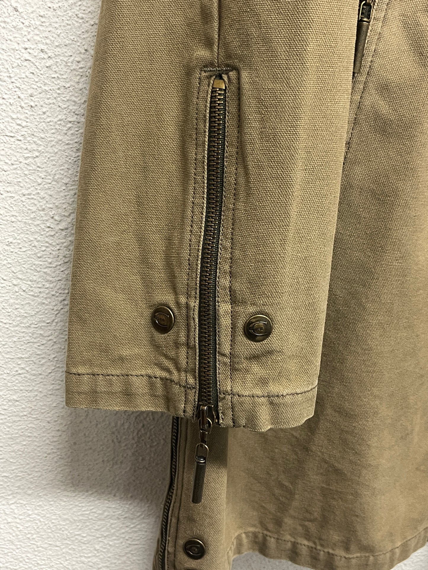 ROBERTO CAVALLI khaki military cargo belted coat (M)