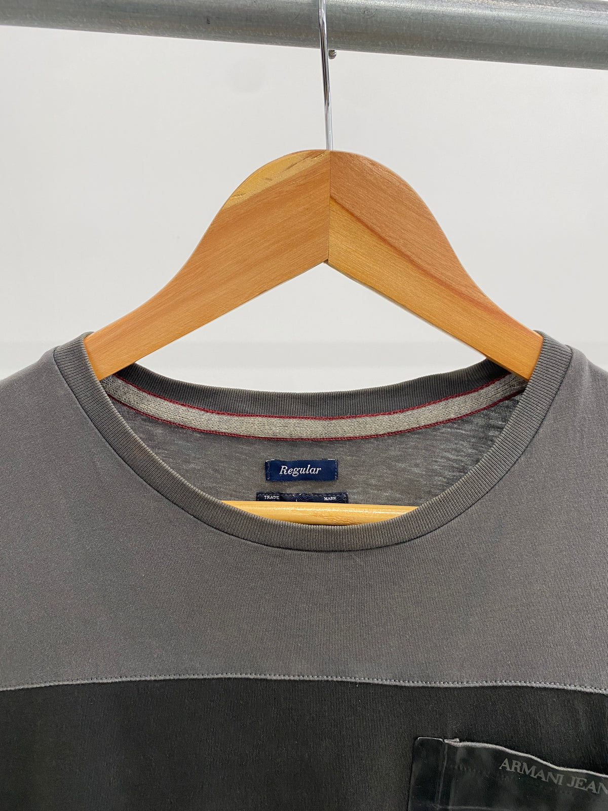 Armani Jeans grey and yellow t-shirt (M)