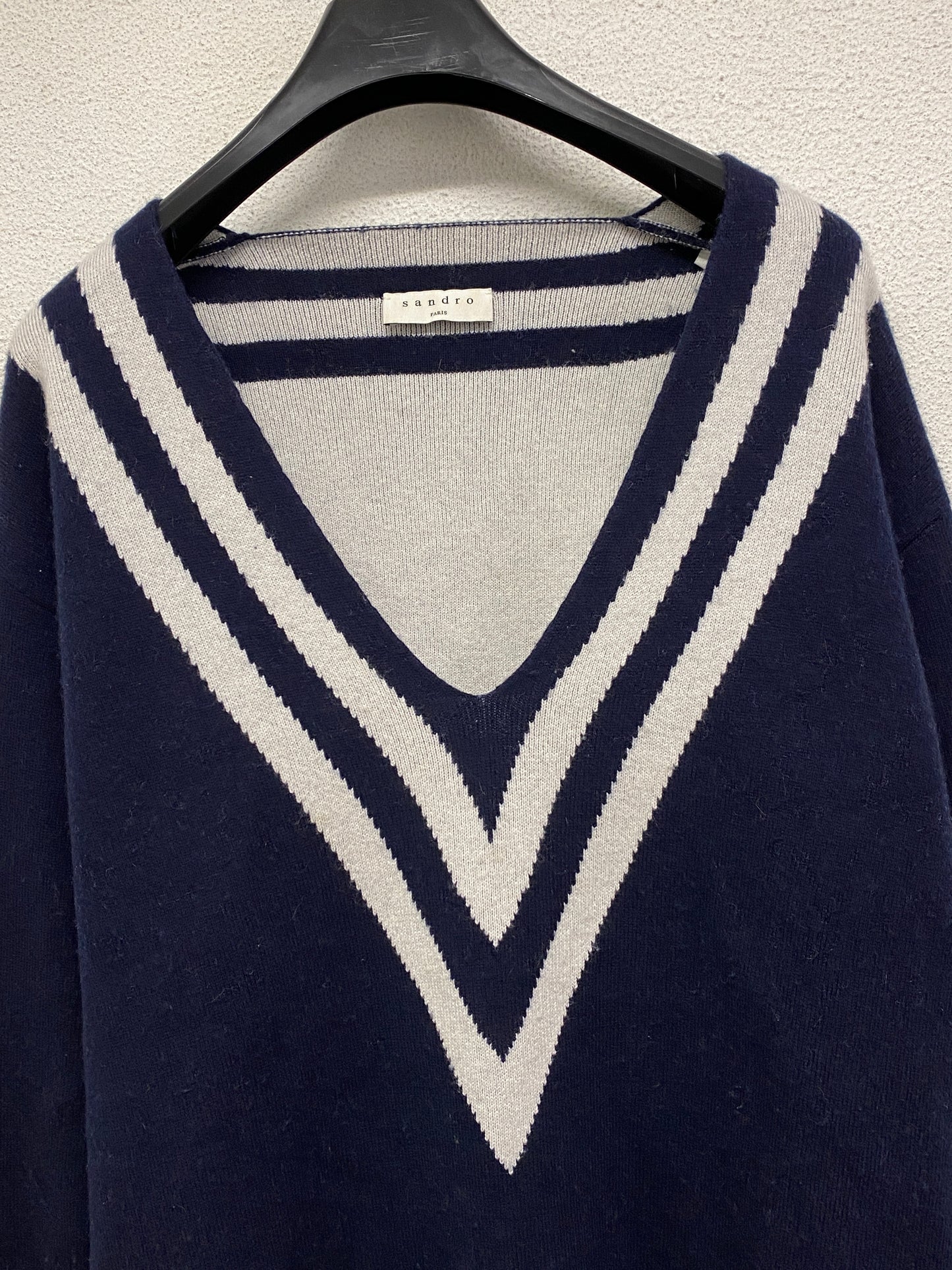 SANDRO navy wool sweater (M)