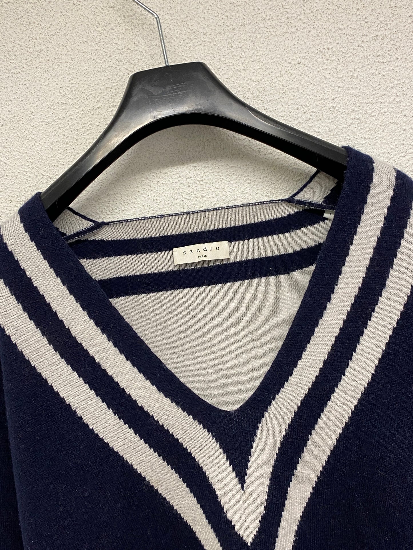 SANDRO navy wool sweater (M)