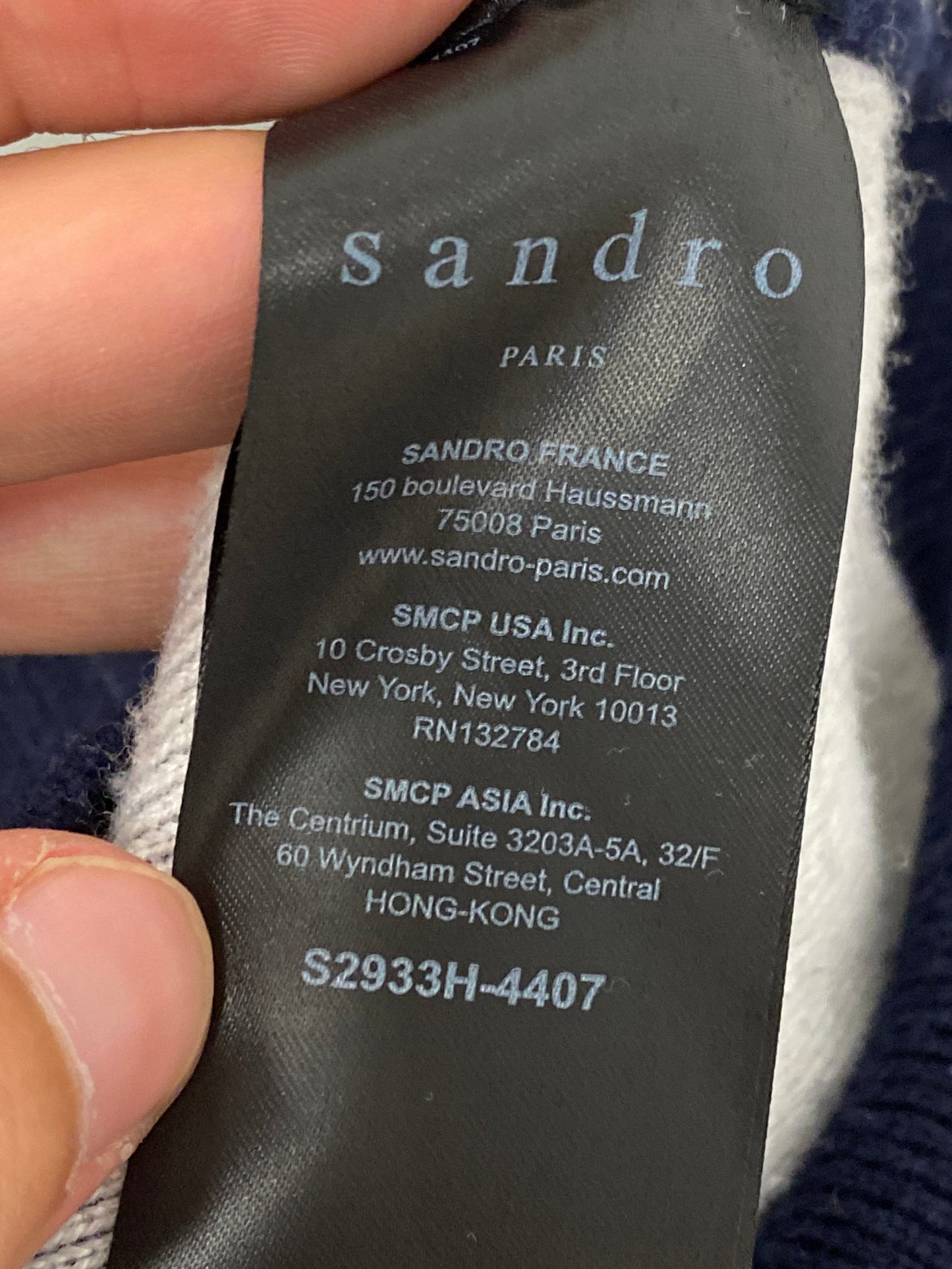 SANDRO navy wool sweater (M)