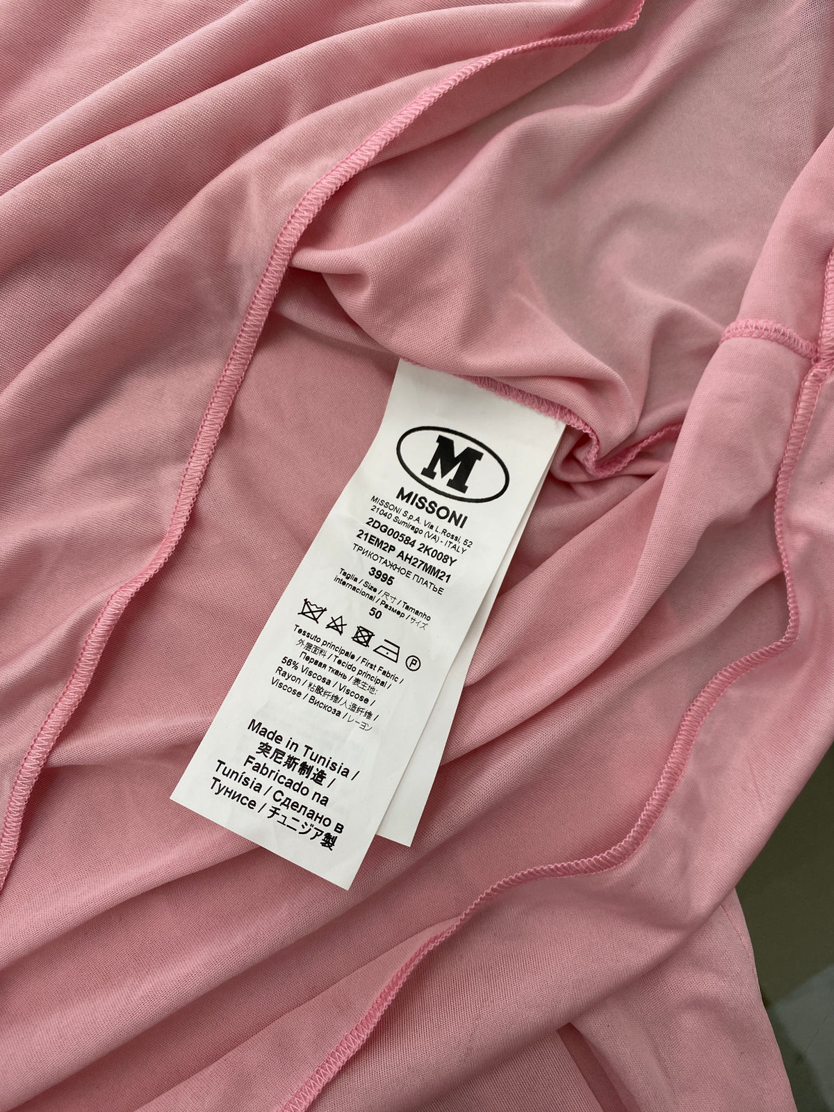 Missoni Spring/Summer 2021 pink maxi dress (XL)