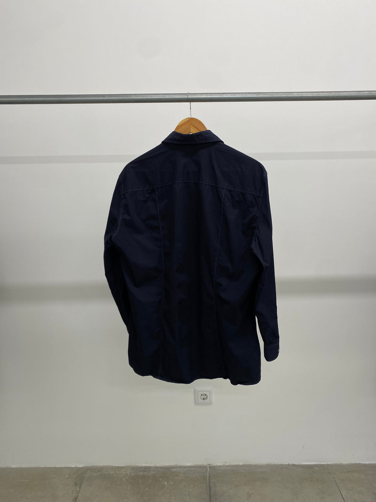 Marithé & François Girbaud navy cotton shirt (XL)