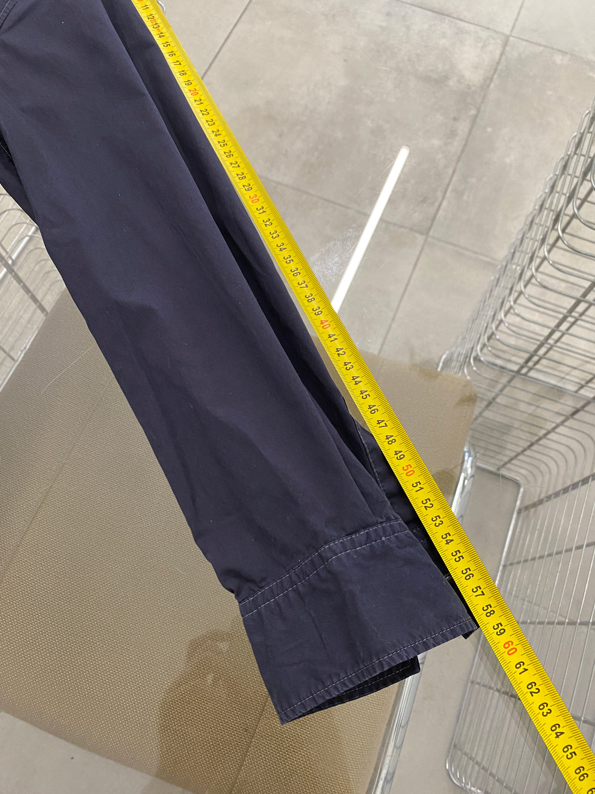 Marithé & François Girbaud navy cotton shirt (XL)