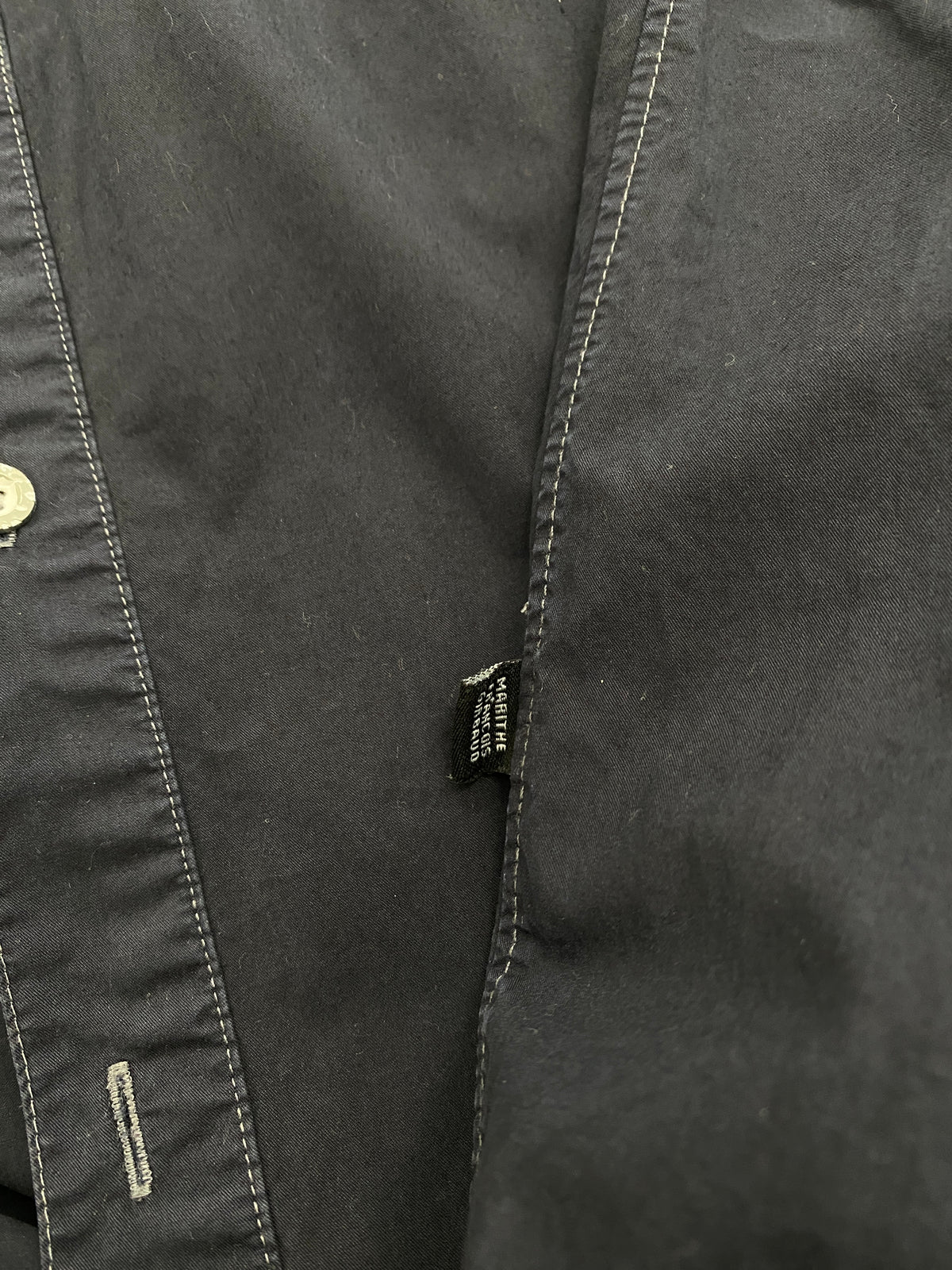 Marithé & François Girbaud navy cotton shirt (XL)