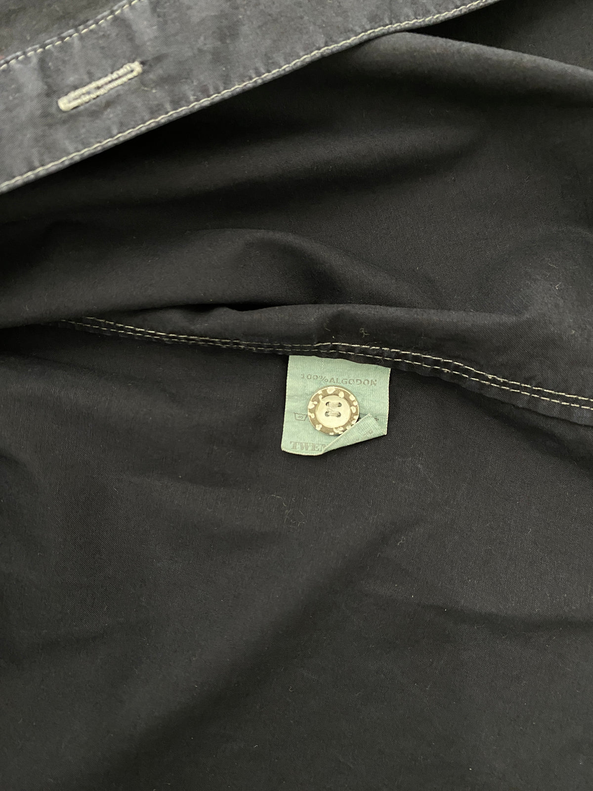 Marithé & François Girbaud navy cotton shirt (XL)