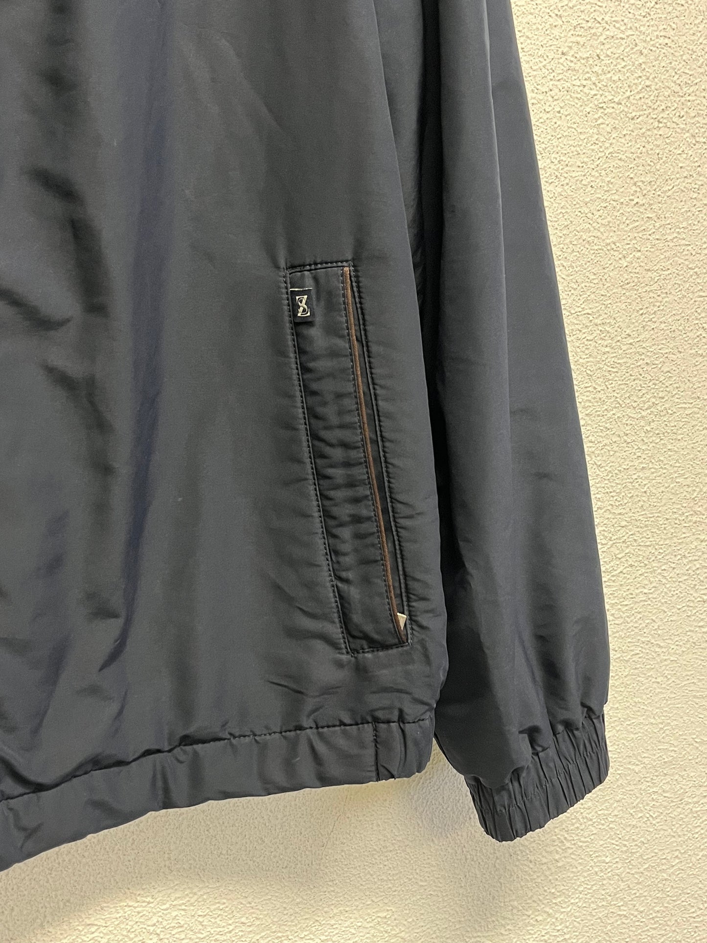 ZEGNA navy zip-up jacket (L)