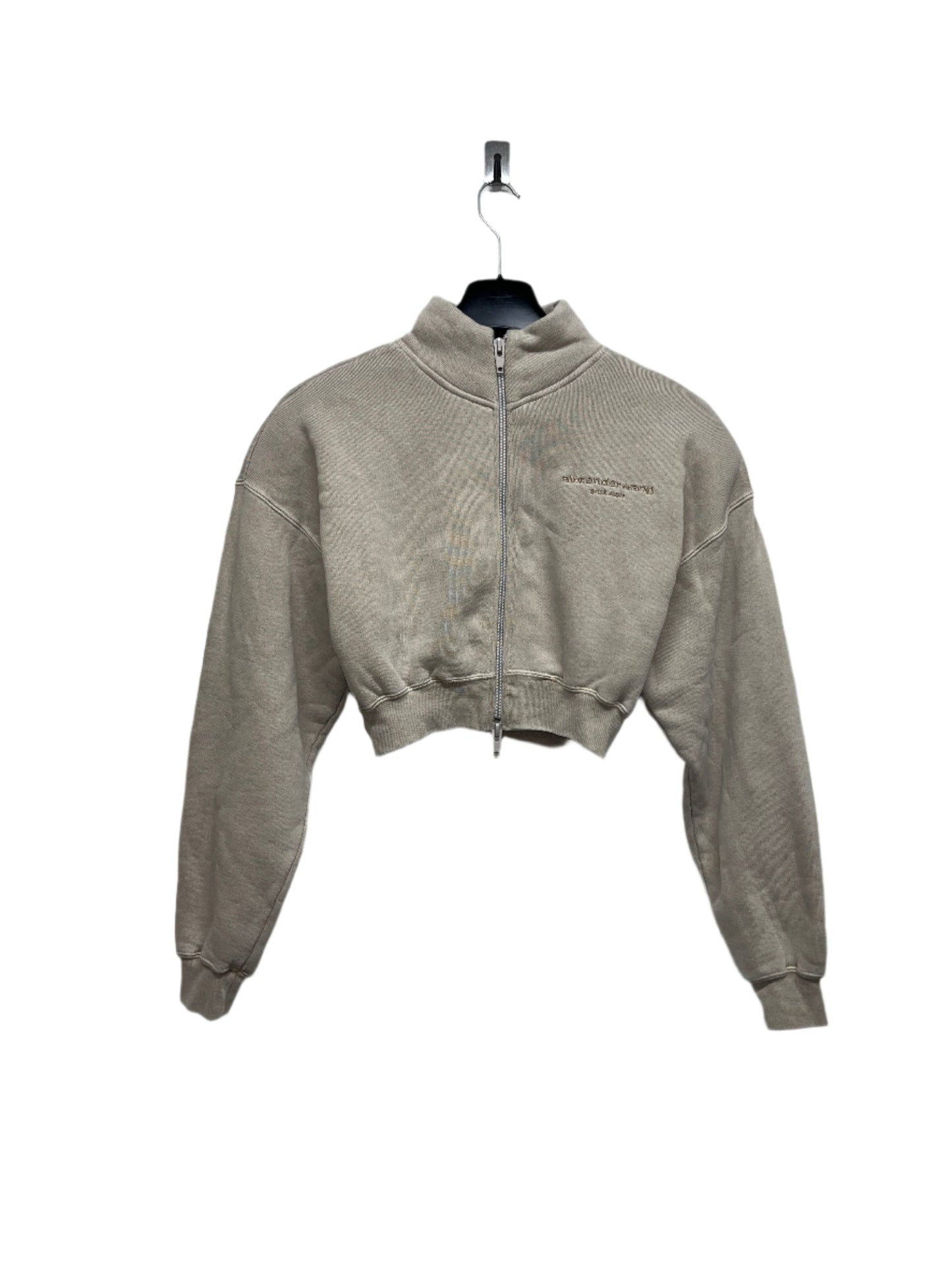 ALEXANDER WANG zip-up cropped jacket with shoulders pads  (XS)