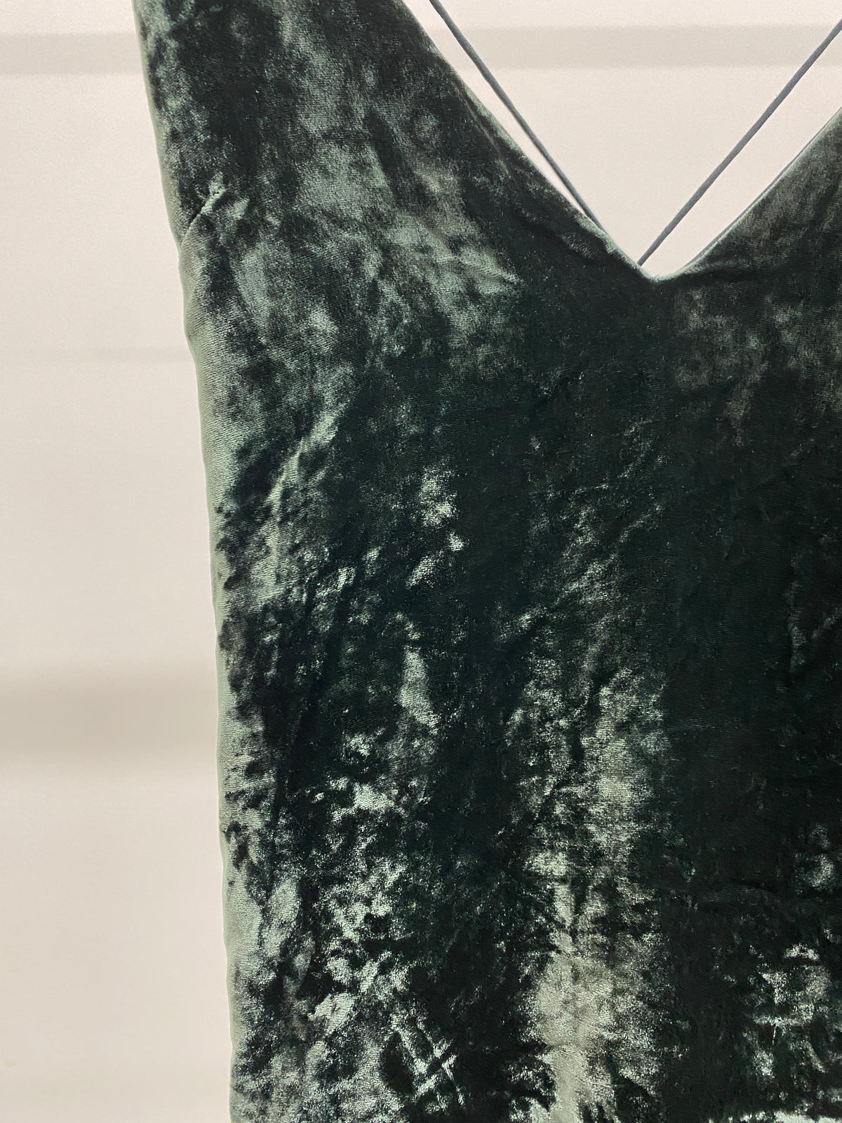 Dion Lee green velvet top (M)