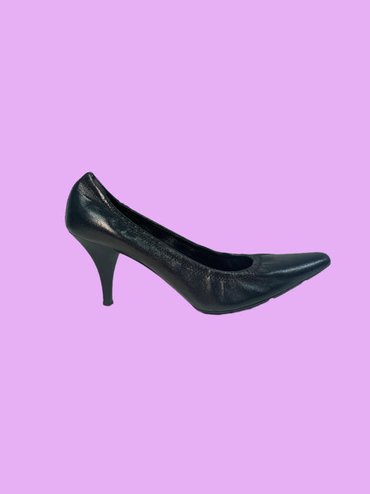 PRADA Linea Rossa leather pointy heels (38)