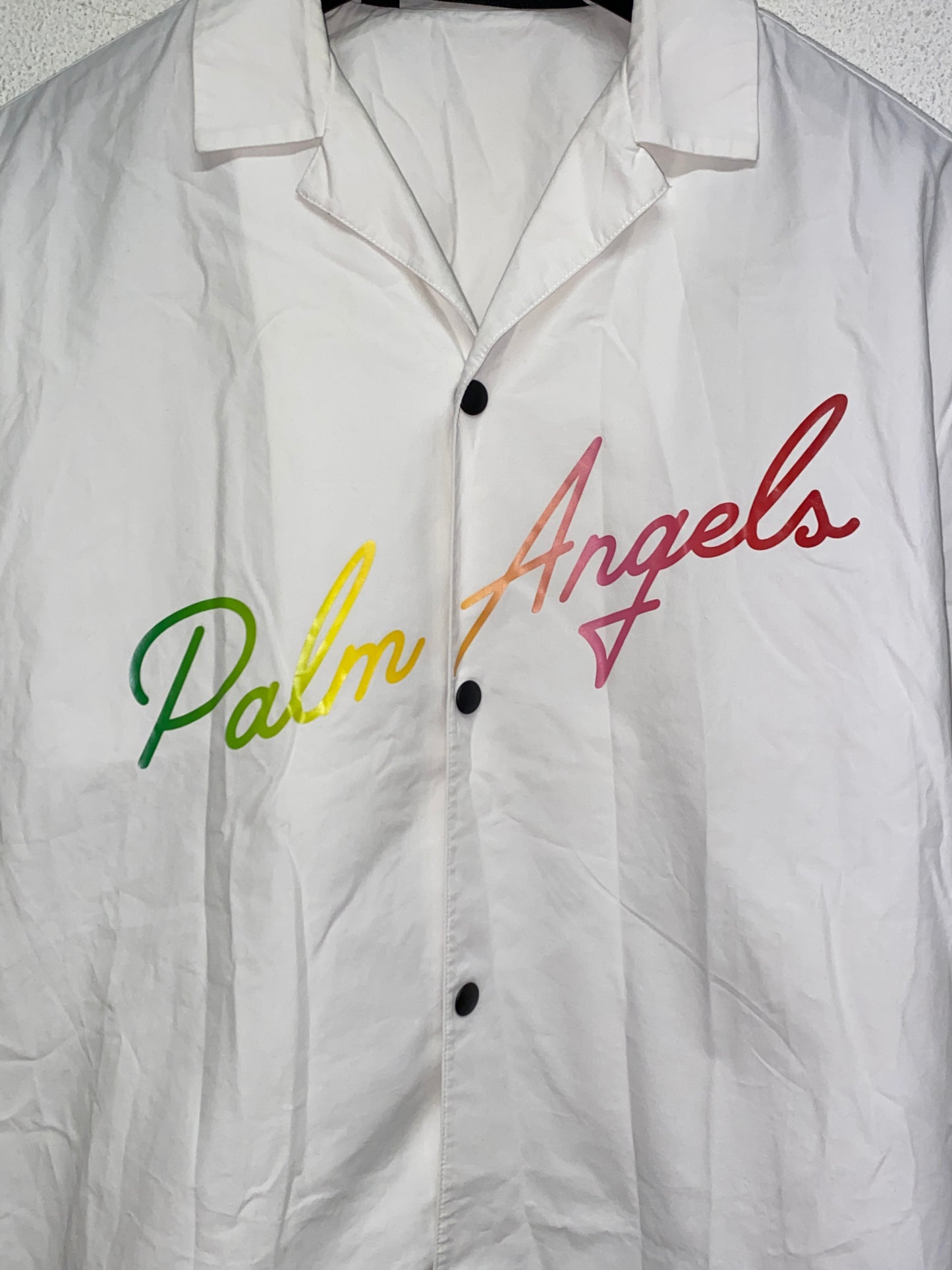 PALM ANGELS short sleeve shirt with logo (XL)