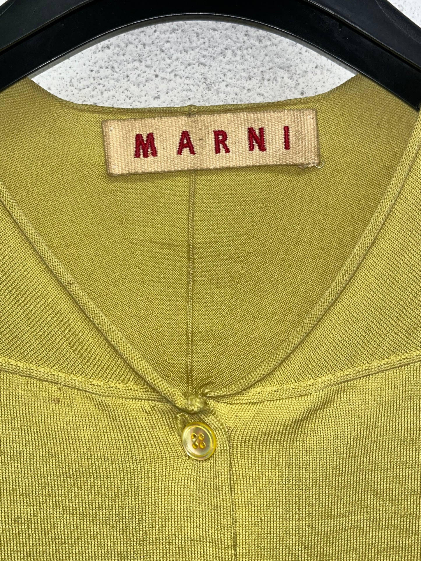 MARNI Cardigan wool green cardigan (XS)