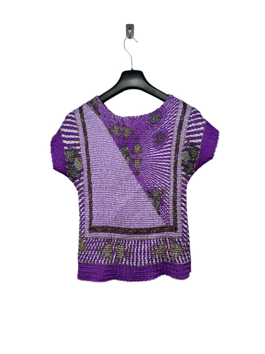 VINTAGE pleated printed top (OS)