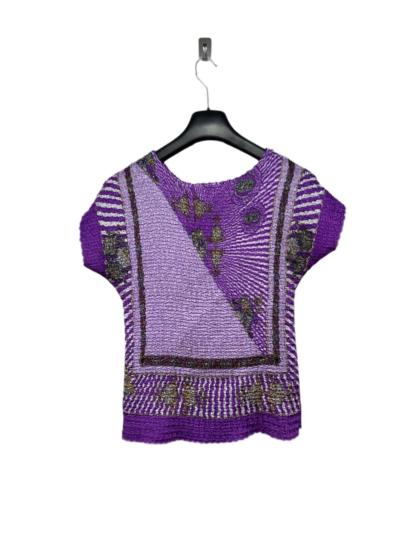 VINTAGE pleated printed top (OS)