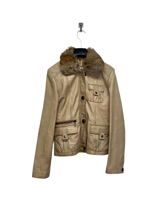 CORTY BENNETT beige leather jacket (S)