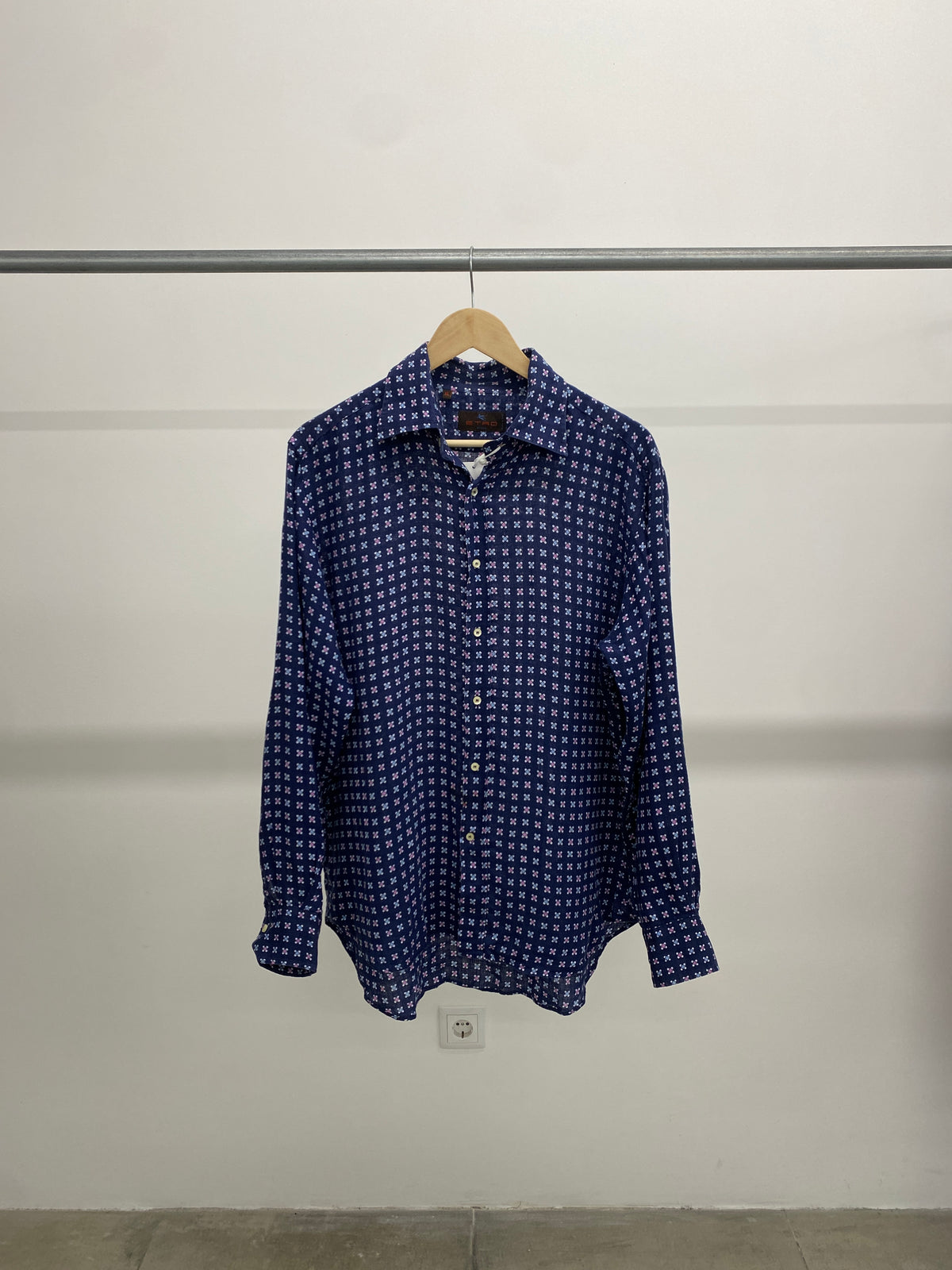 Etro blue linen shirt (XL)