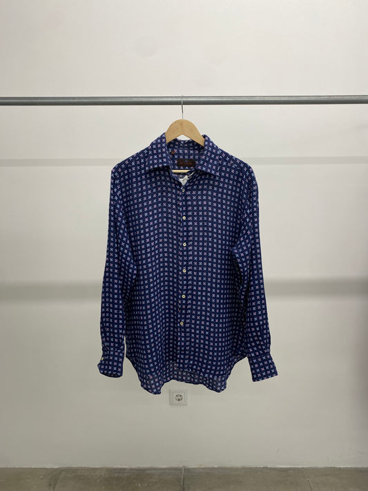 Etro blue linen shirt (XL)