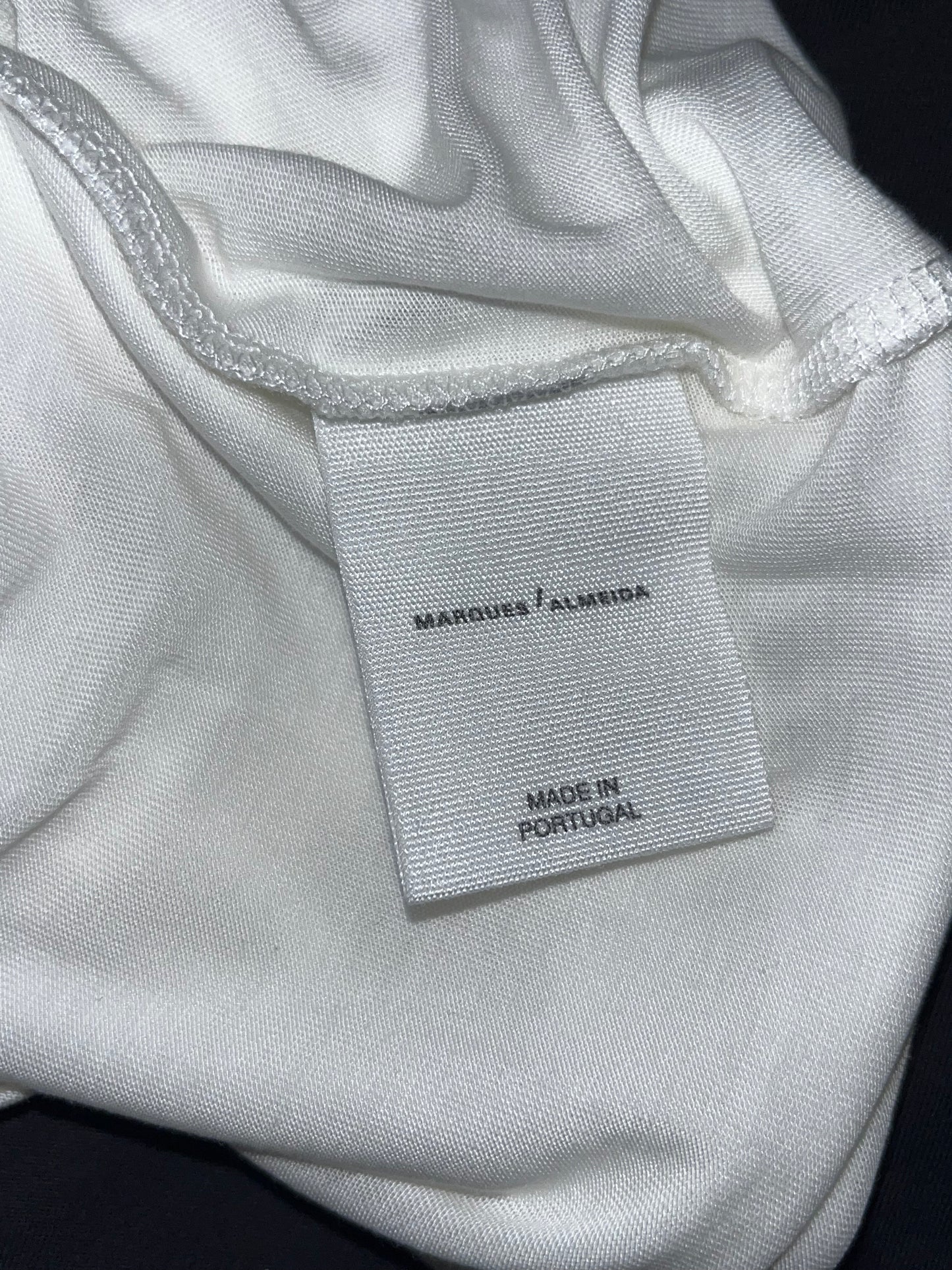 MARQUES/ALMEIDA white cotton stretchy T-shirt (XS/S)