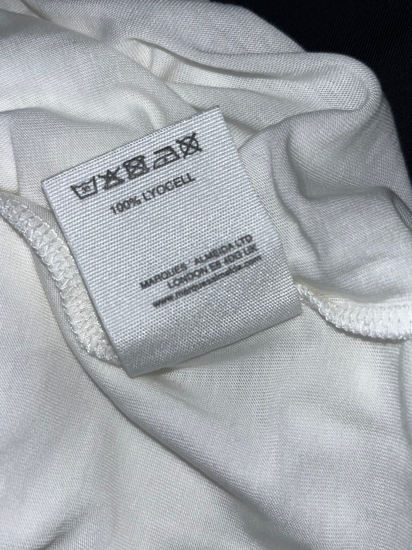 MARQUES/ALMEIDA white cotton stretchy T-shirt (XS/S)