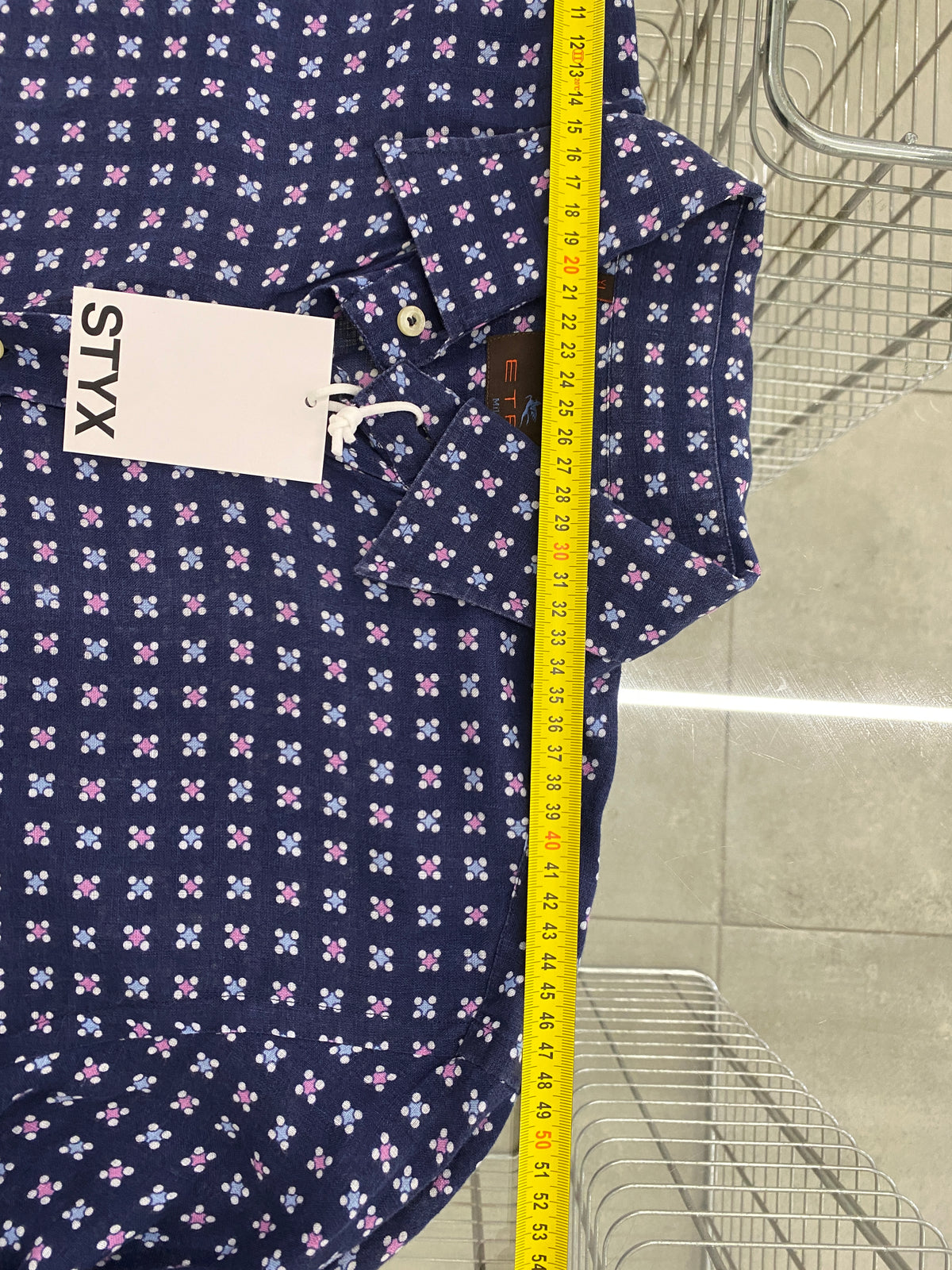 Etro blue linen shirt (XL)