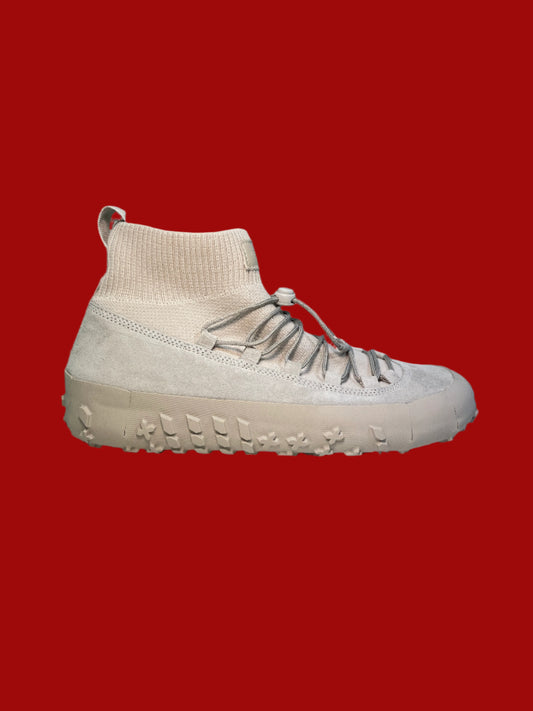 LEMAIRE suede grey-beige high top Vibram Wrap sneakers (41)