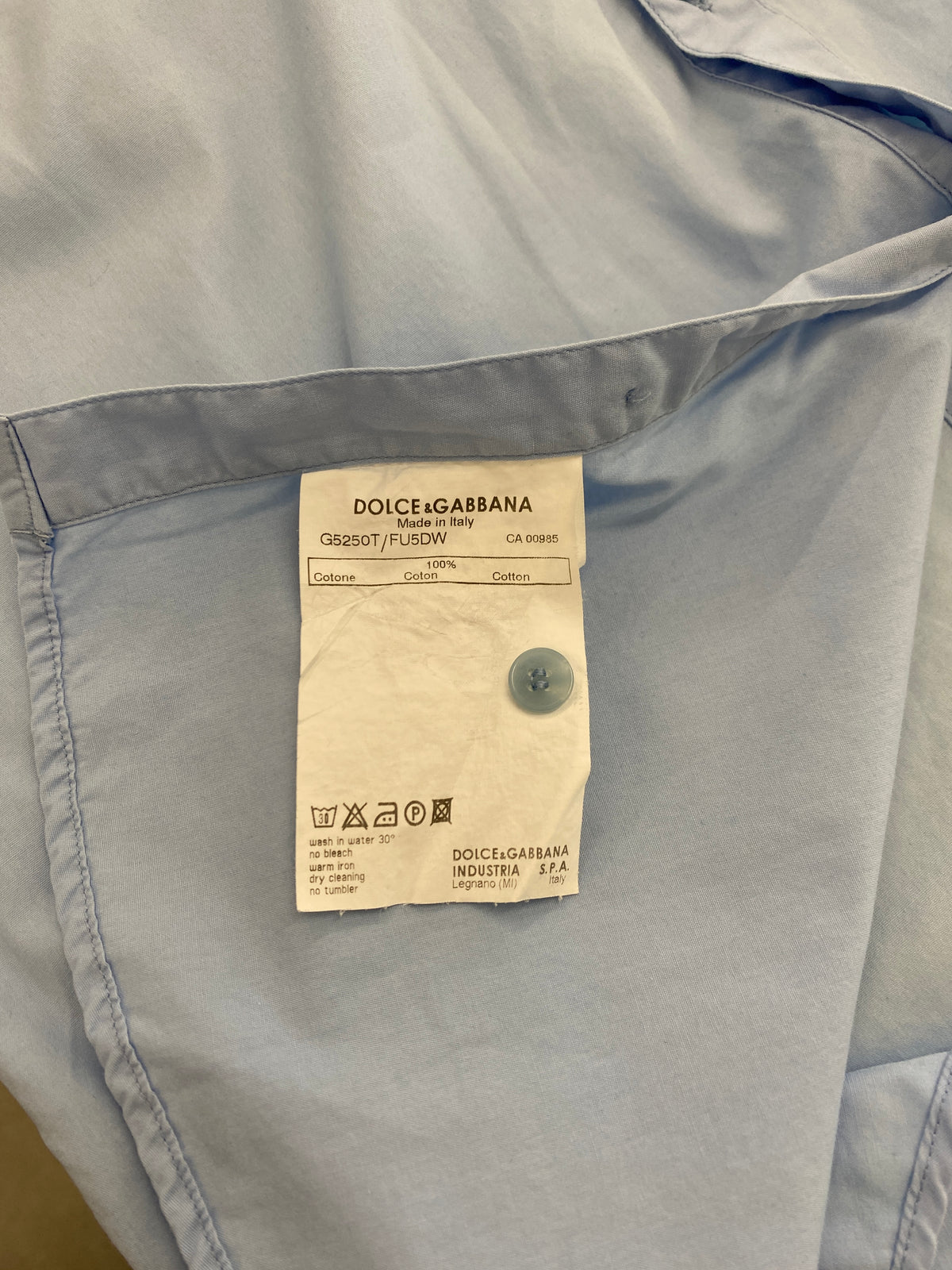 Dolce & Gabbana Spring/Summer 2011 tailored blue shirt (40)