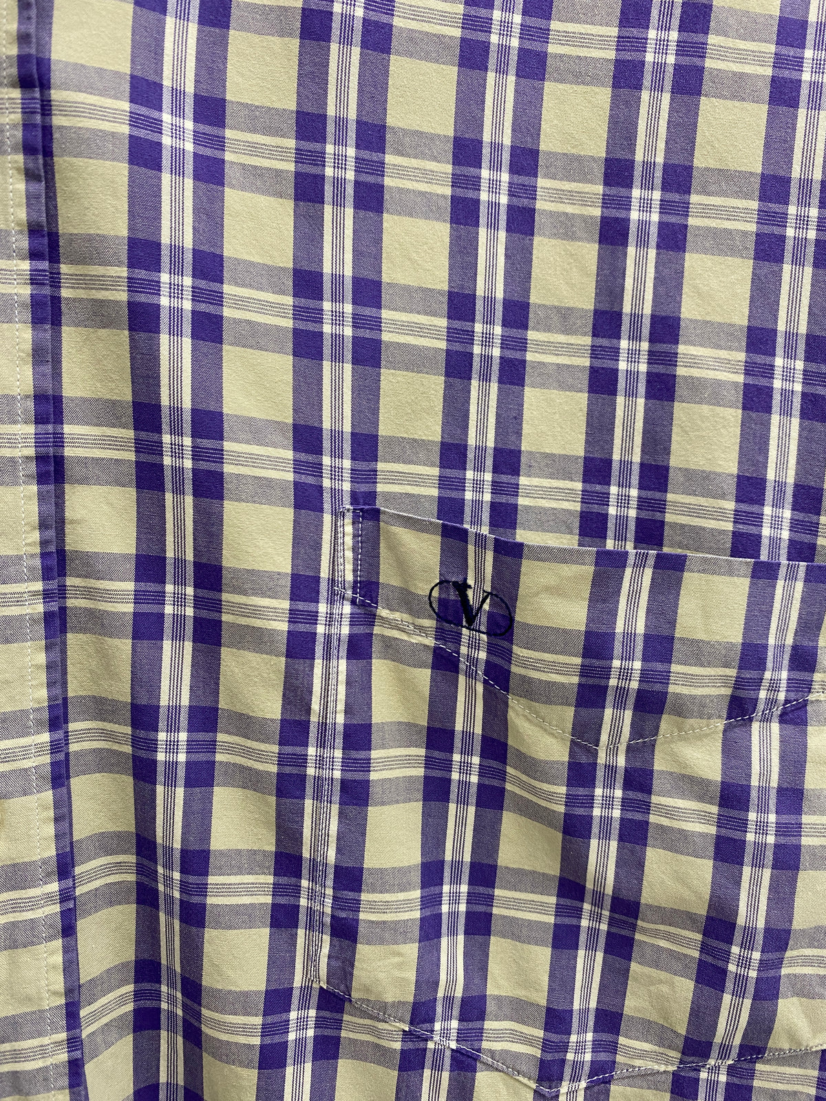 Valentino blue and yellow checkered shirt (43)